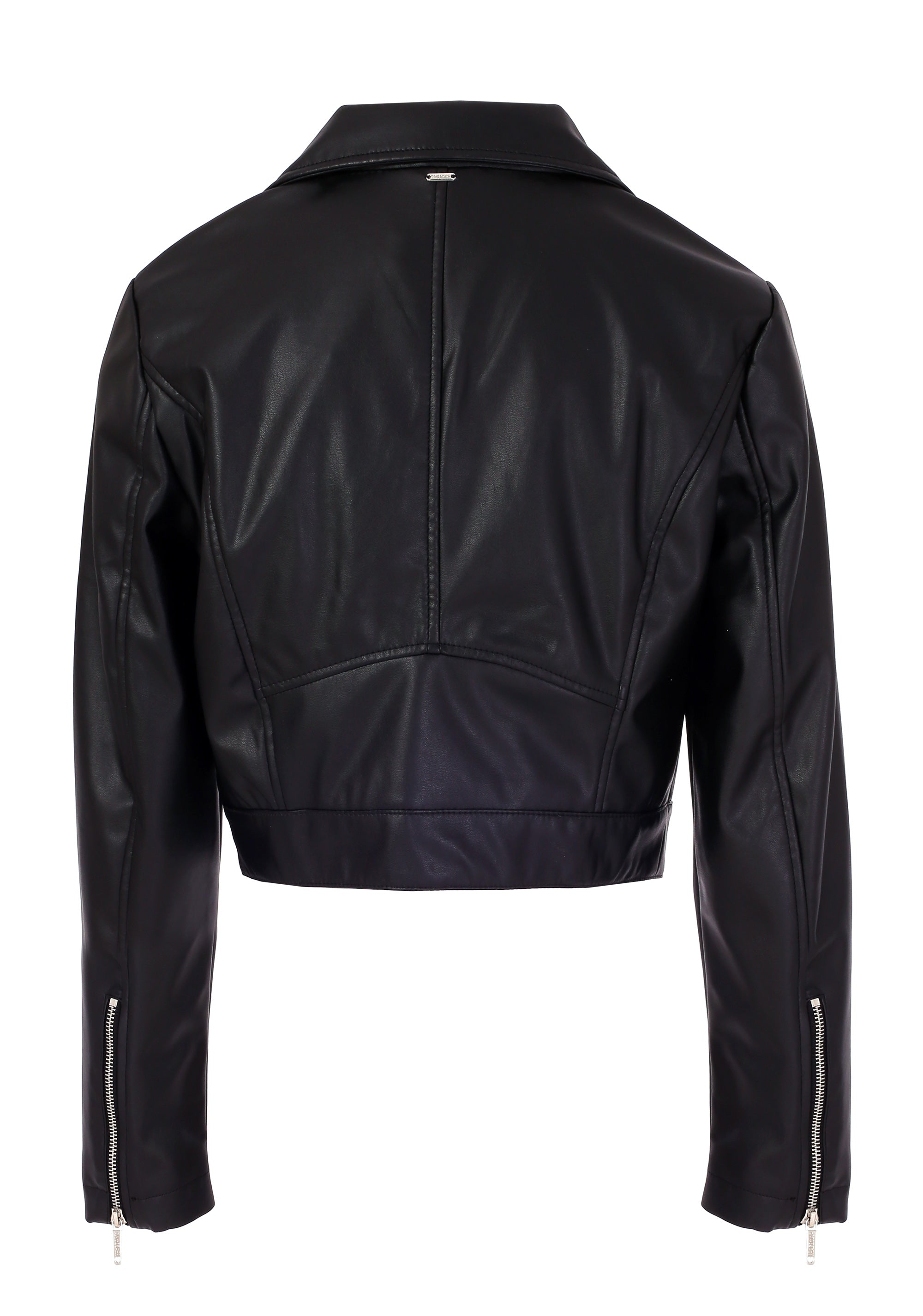 Regular short jacket in faux leather Fracomina 8059572289209_R