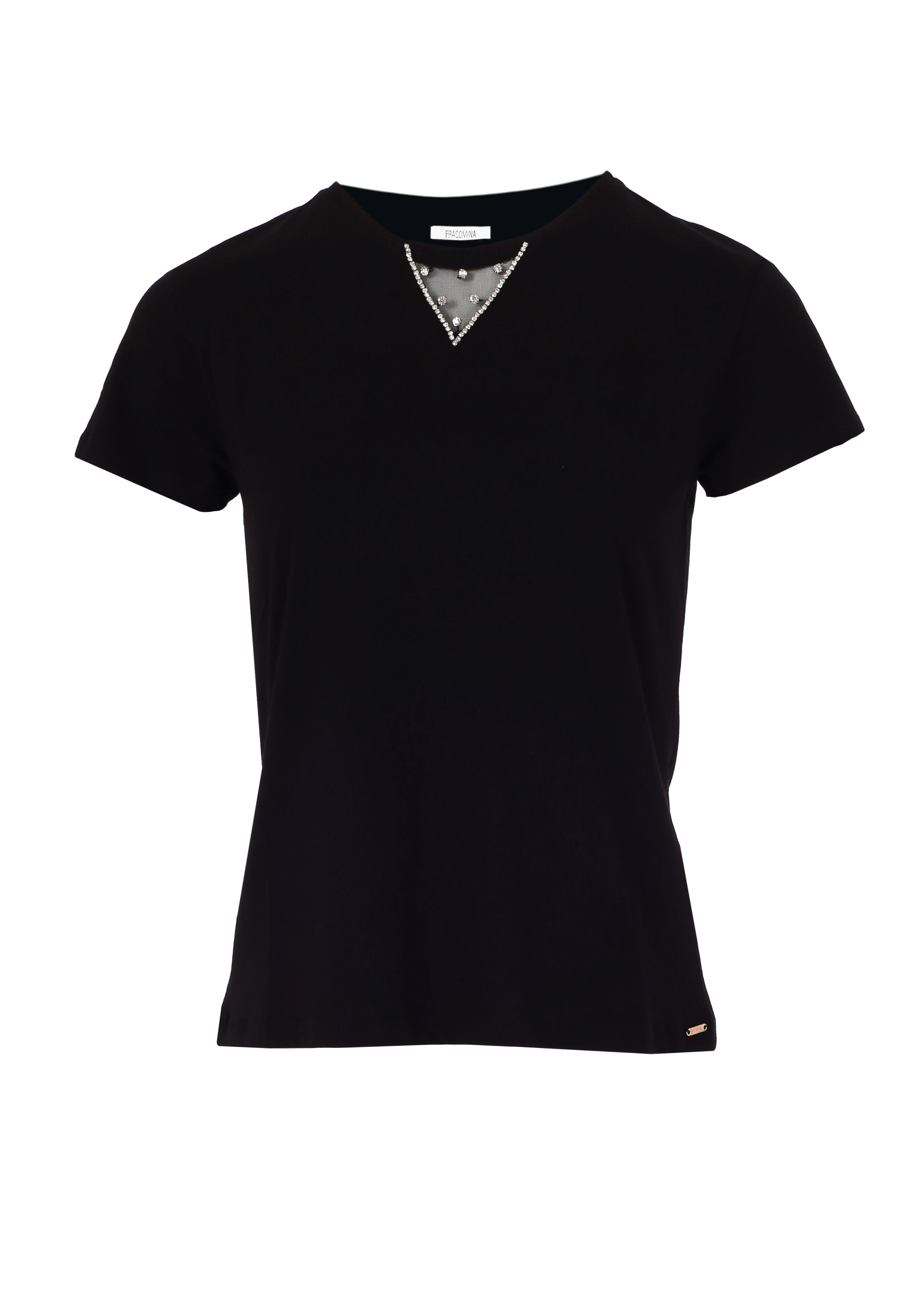 Round neck T-Shirt with applications Fracomina 8059572352378