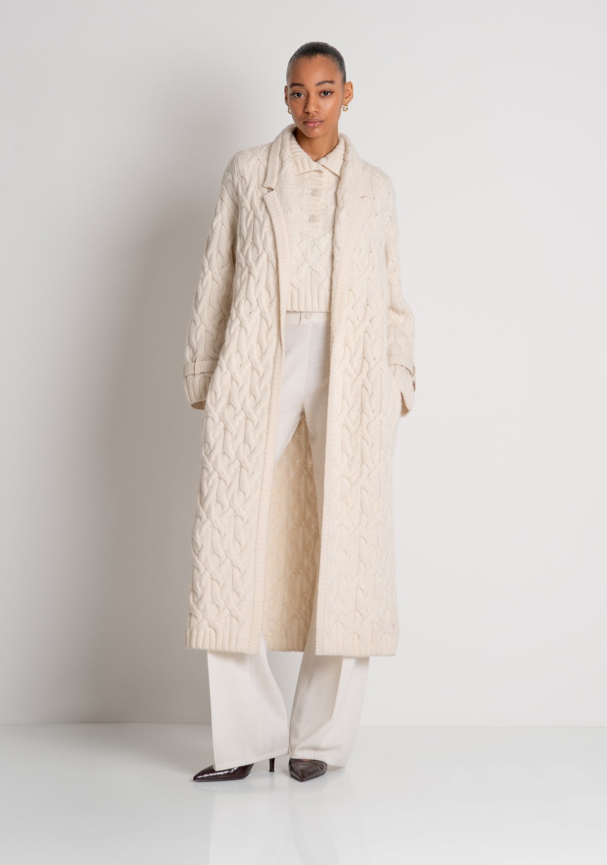 Knitted coat regular fit made in merinos wool Fracomina B126WC1077K56701-094-2