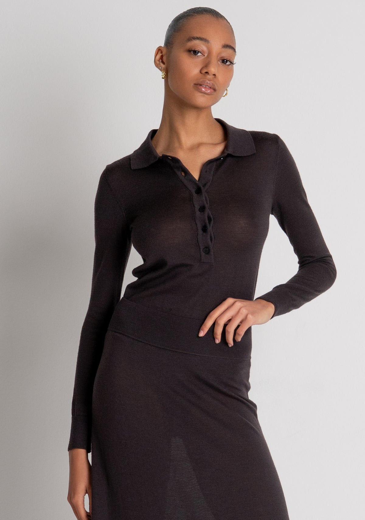 Knitted body slim fit made in merinos wool Fracomina B126WT5033K56701-M73-3