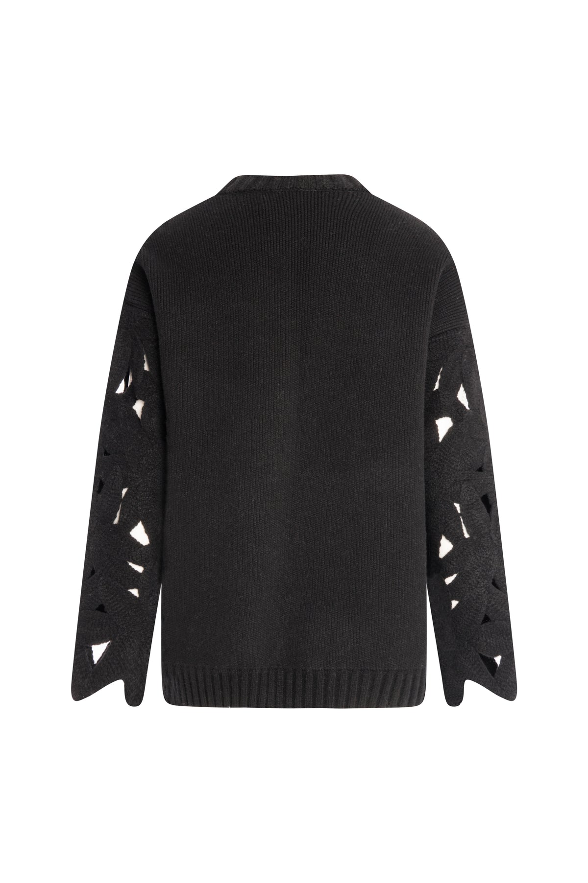 Knitted cardigan regular fit, opened, with macrame manufacture made in merinos wool Fracomina B126WT8070K567R6-K01-2