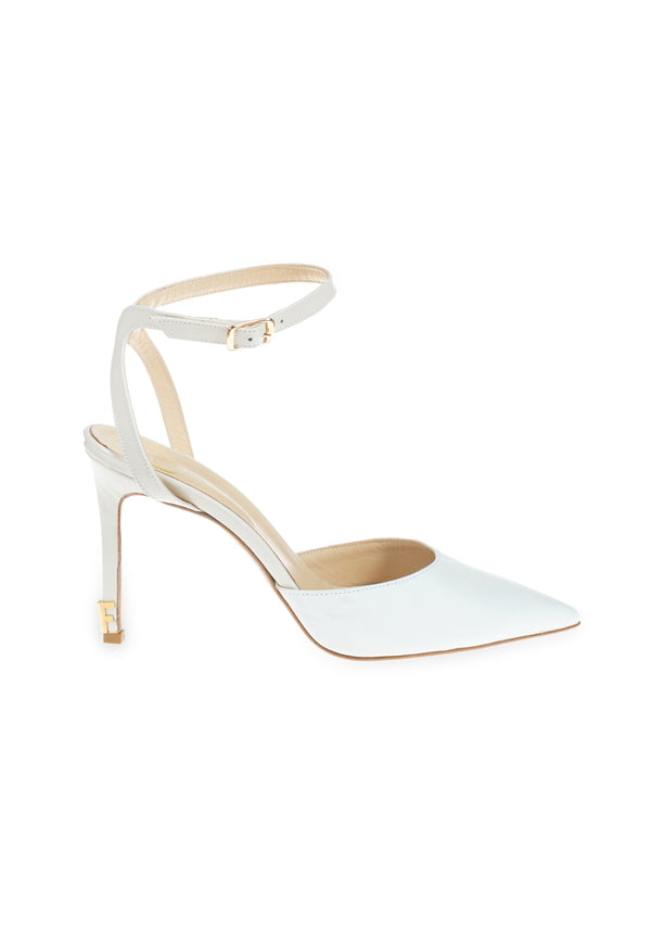 Dècolletè made in leather with high heels with logo Fracomina F723SS2002L40501-050_4