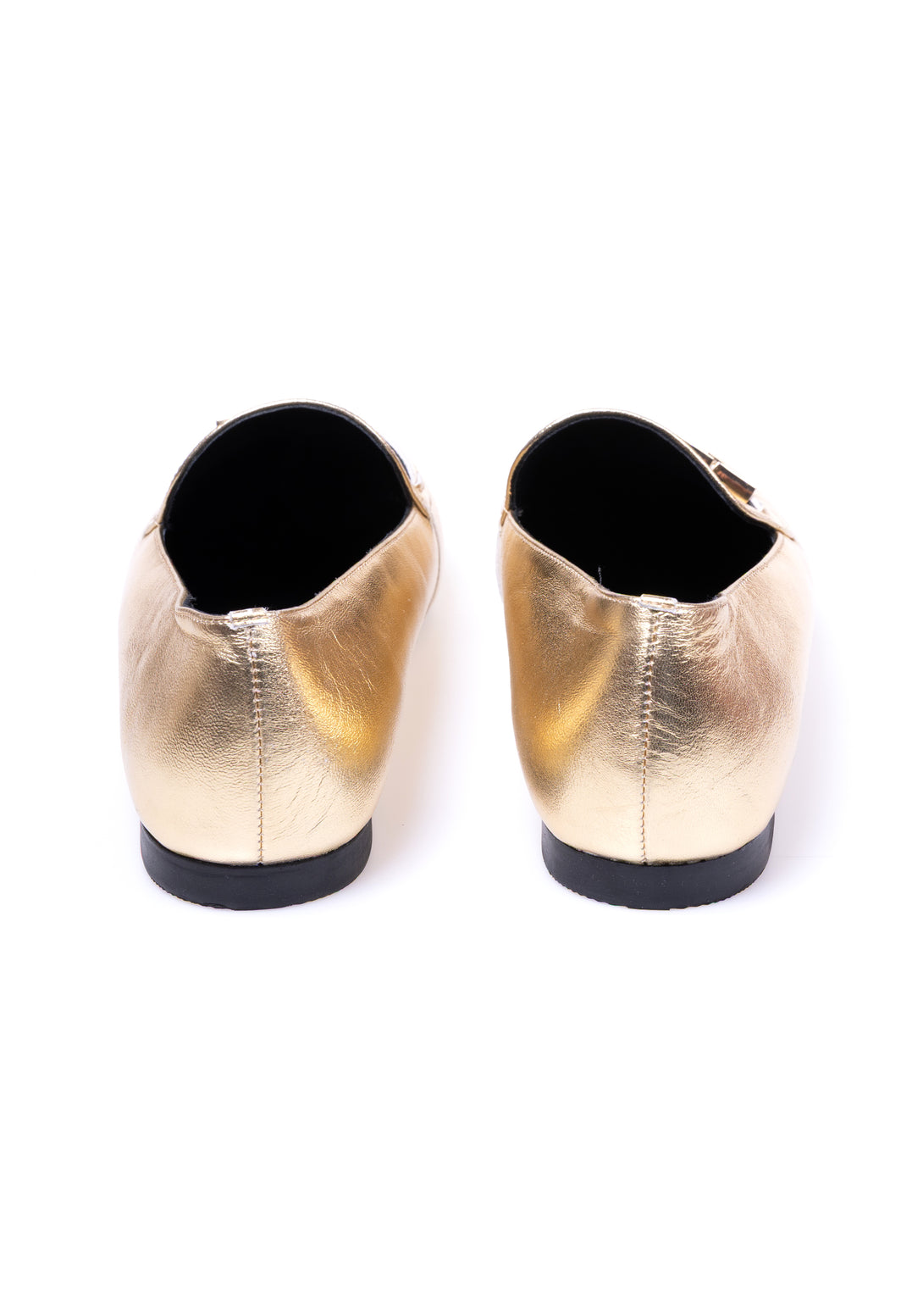 Moccasin made in laminated leather with 1 cm heels F723WS1003L401E9 ...