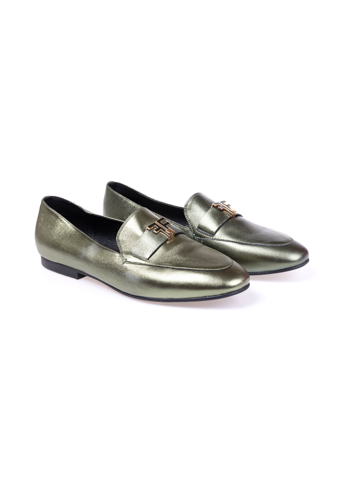 Moccasin made in laminated leather with 1 cm heels Fracomina F723WS1003L401E9-813-2