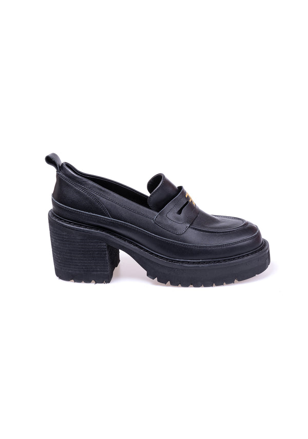 Moccasin made in leather with high heels and plateau Fracomina F723WS3001L40101-053-1_65cb620b-55cb-4528-a5c9-e2dce4aed4f9