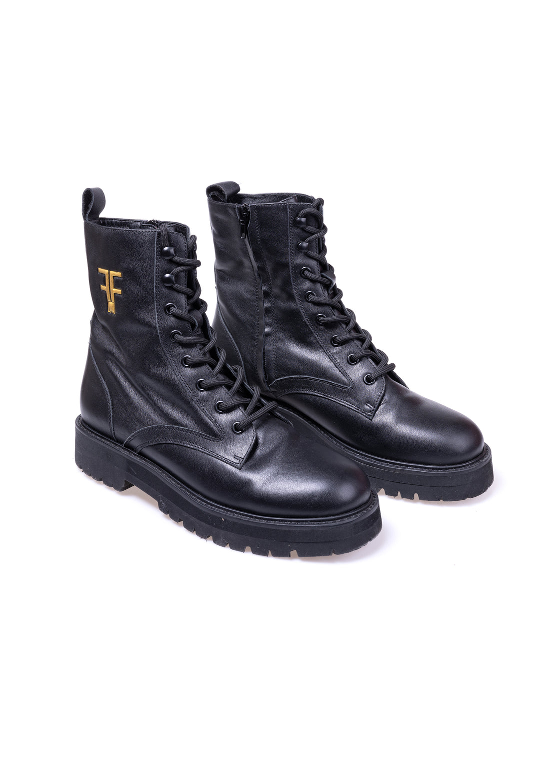 Combat boots made in leather with front lacing Fracomina F723WS5002L40101-053-2