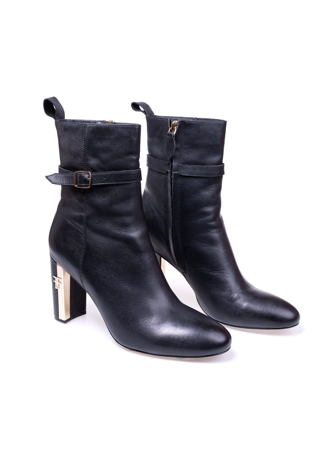 Ankle boots made in leather with wide high heels Fracomina F723WS5004L40101-053-2