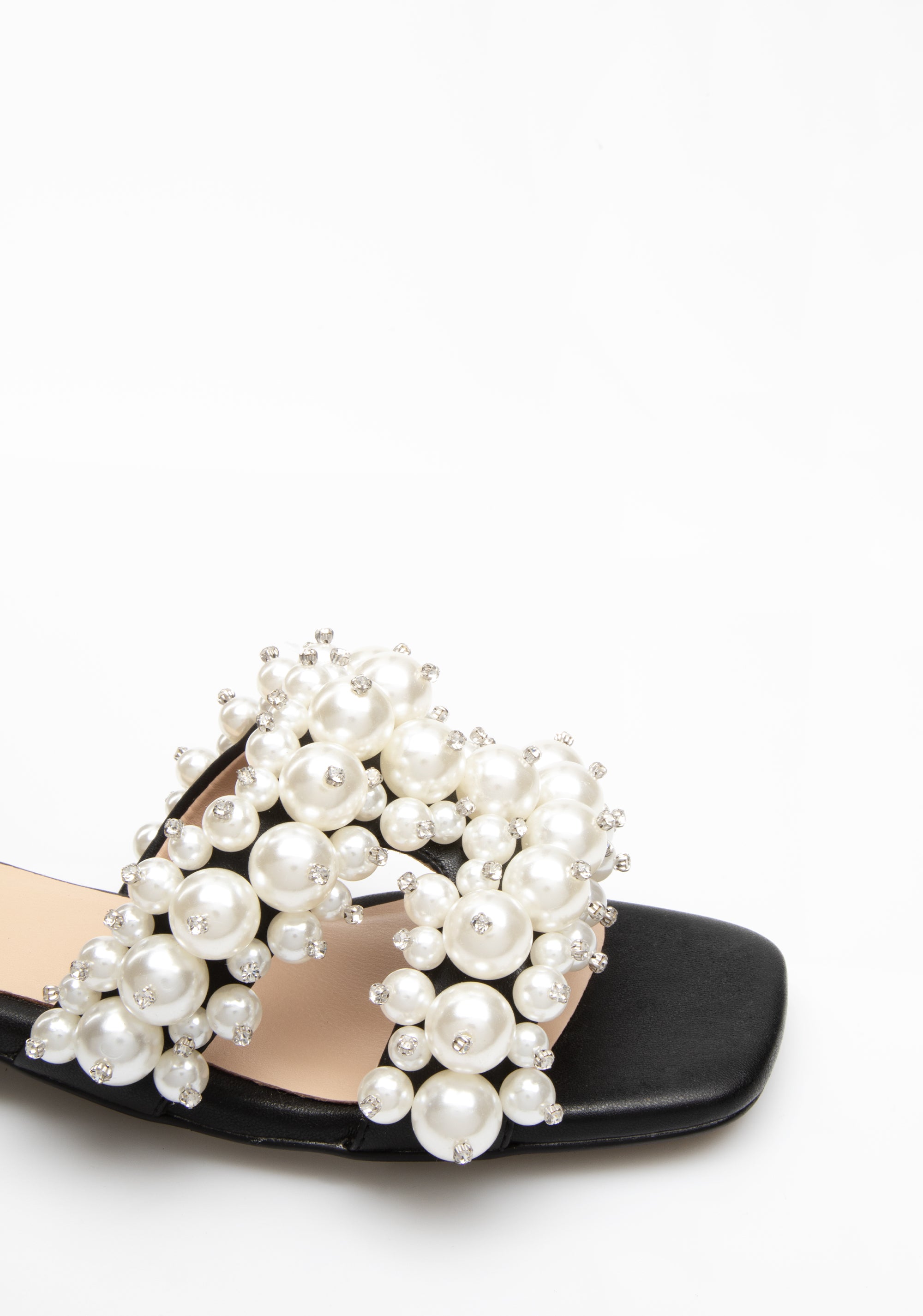 Flat Slide Sandal with Pearl-Embellished Fracomina F825SS1004P44301-053_4