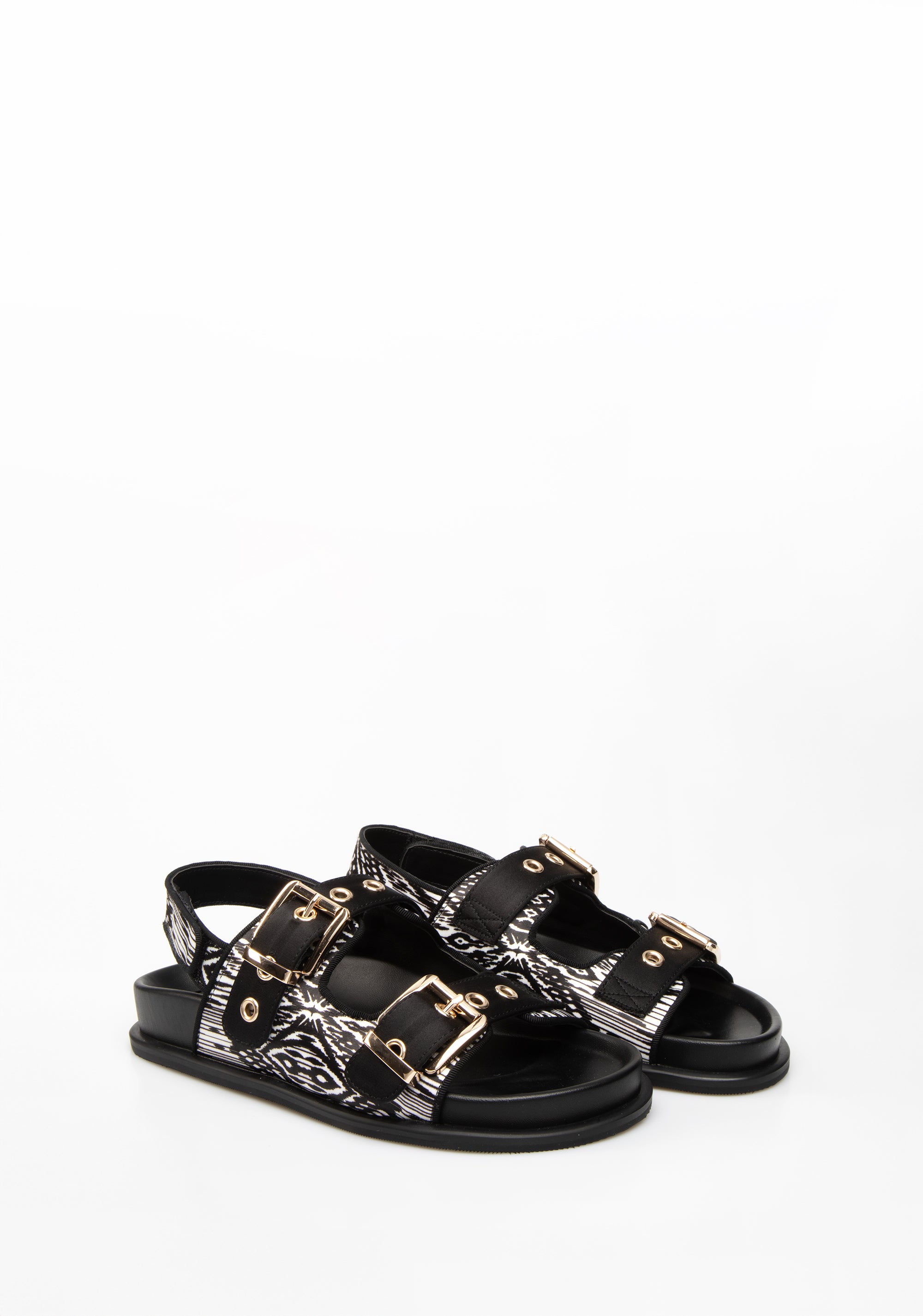 Flat Sandal with Geometric Print Fracomina F825SS3004P45501-053_2
