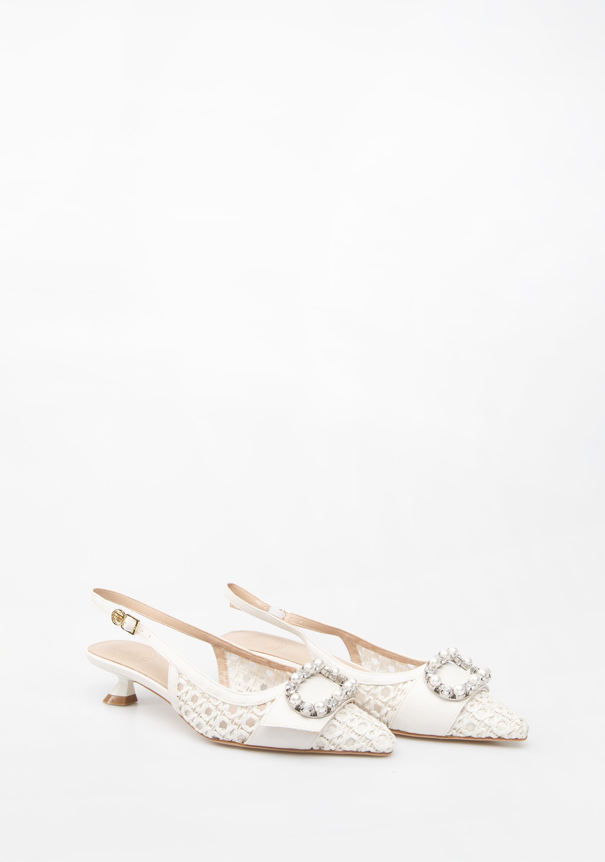 Pointed Slingback with Lace Effect Fracomina F825SS9001P43501-108_2