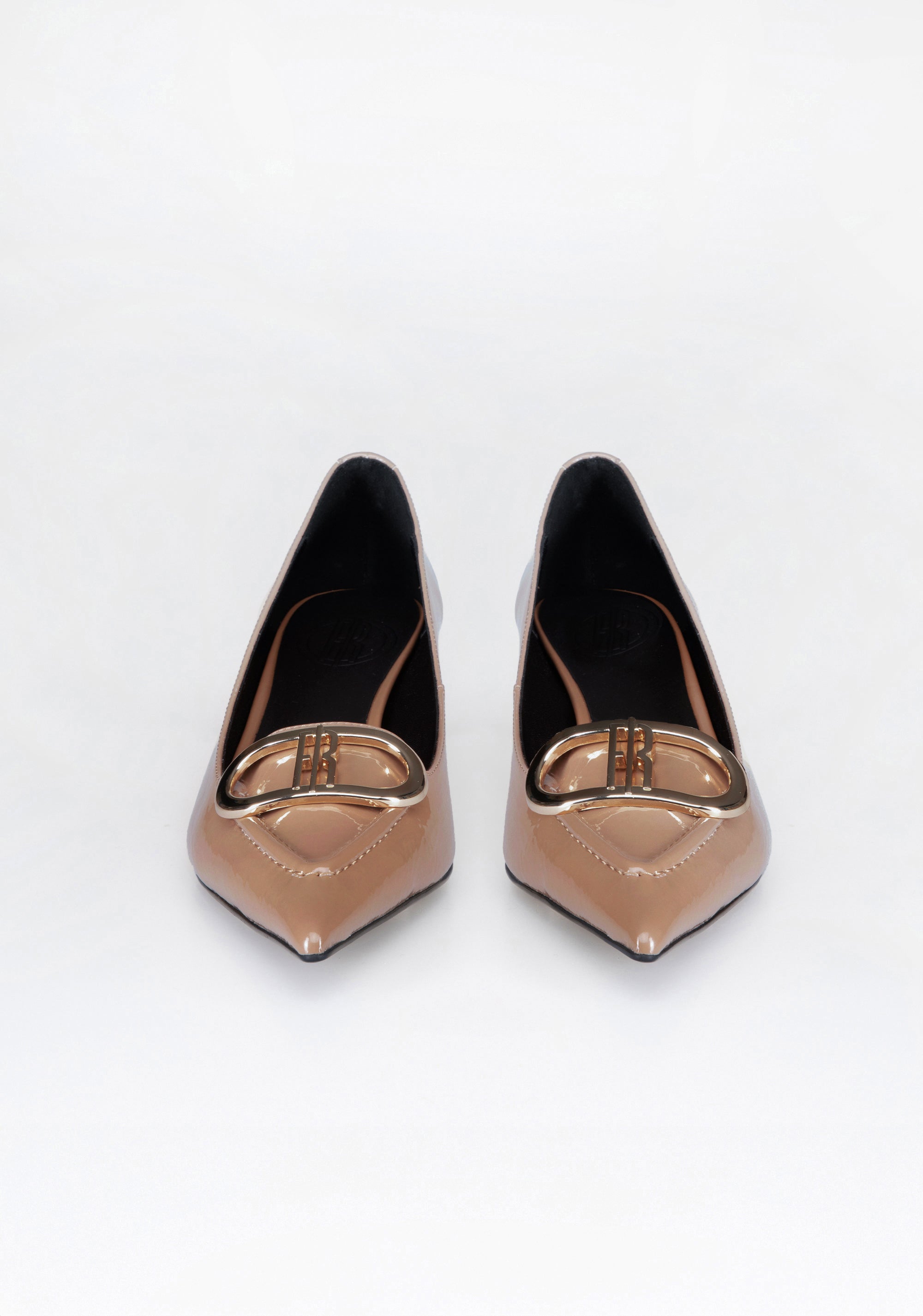 Patent Leather Kitten Heel Pumps with Iconic Buckle Fracomina F825WS2001L42001-A25_1_7efe9069-d004-40a0-b989-43ce152aa98e