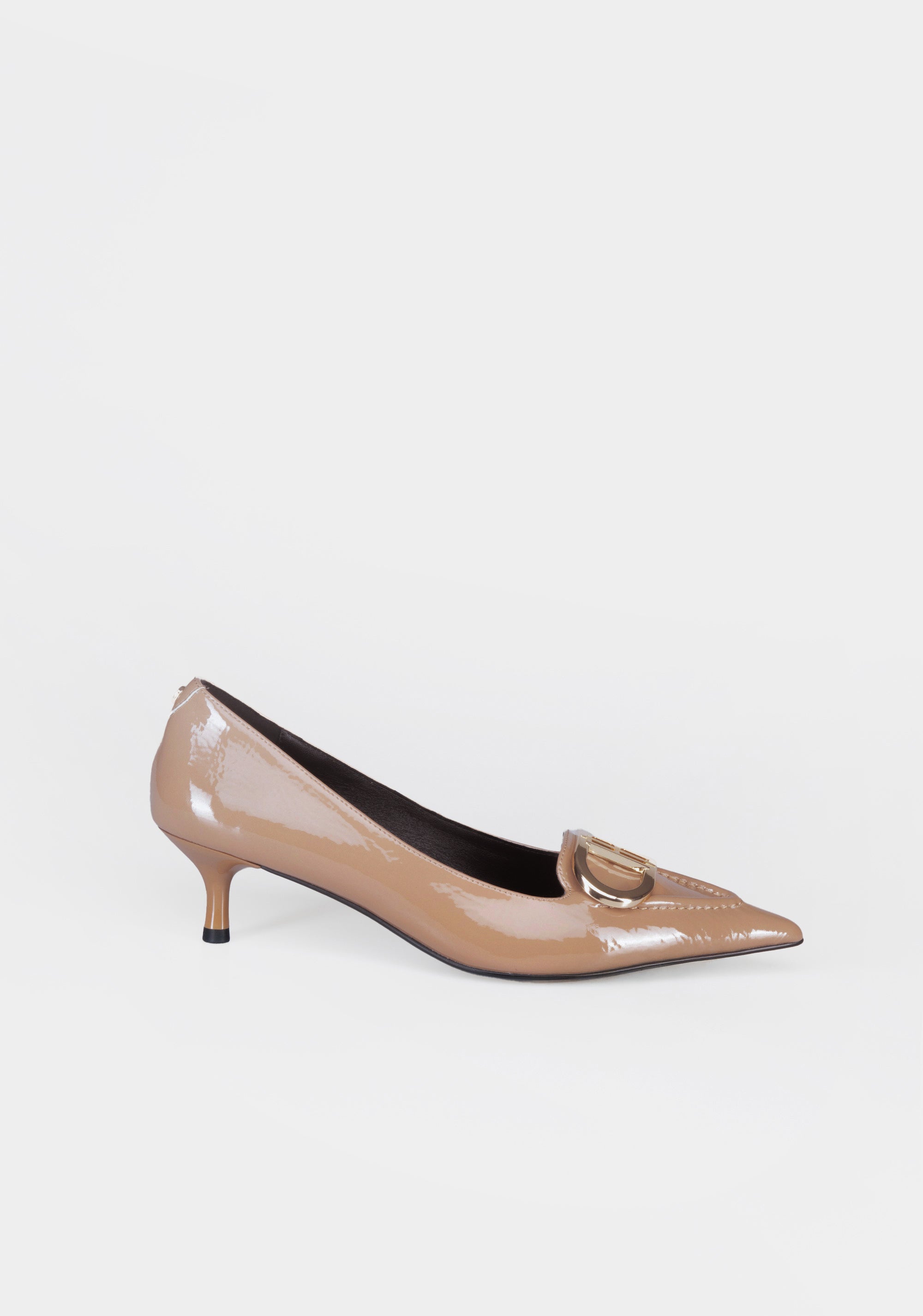 Patent Leather Kitten Heel Pumps with Iconic Buckle Fracomina F825WS2001L42001-A25_3_8db7de25-ac49-449e-b8d9-909e8ed7ad3b