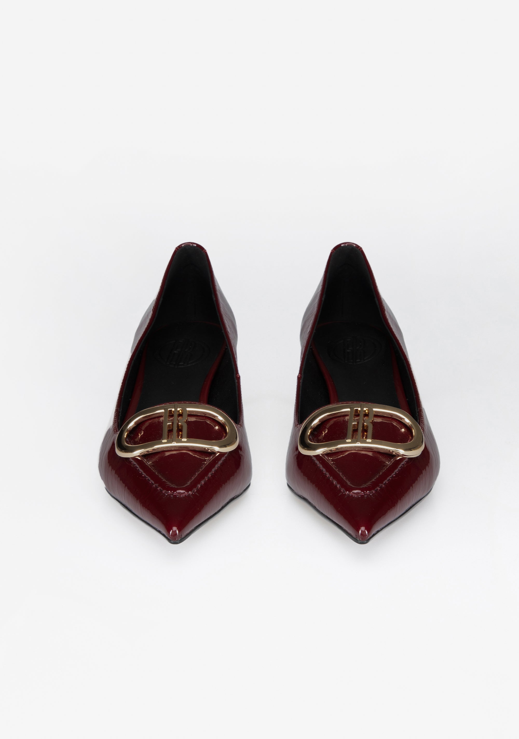 Patent Leather Kitten Heel Pumps with Iconic Buckle Fracomina F825WS2001L42001-H75_1_de2f430d-2a85-4a1f-97ee-4afd8d96f3a4