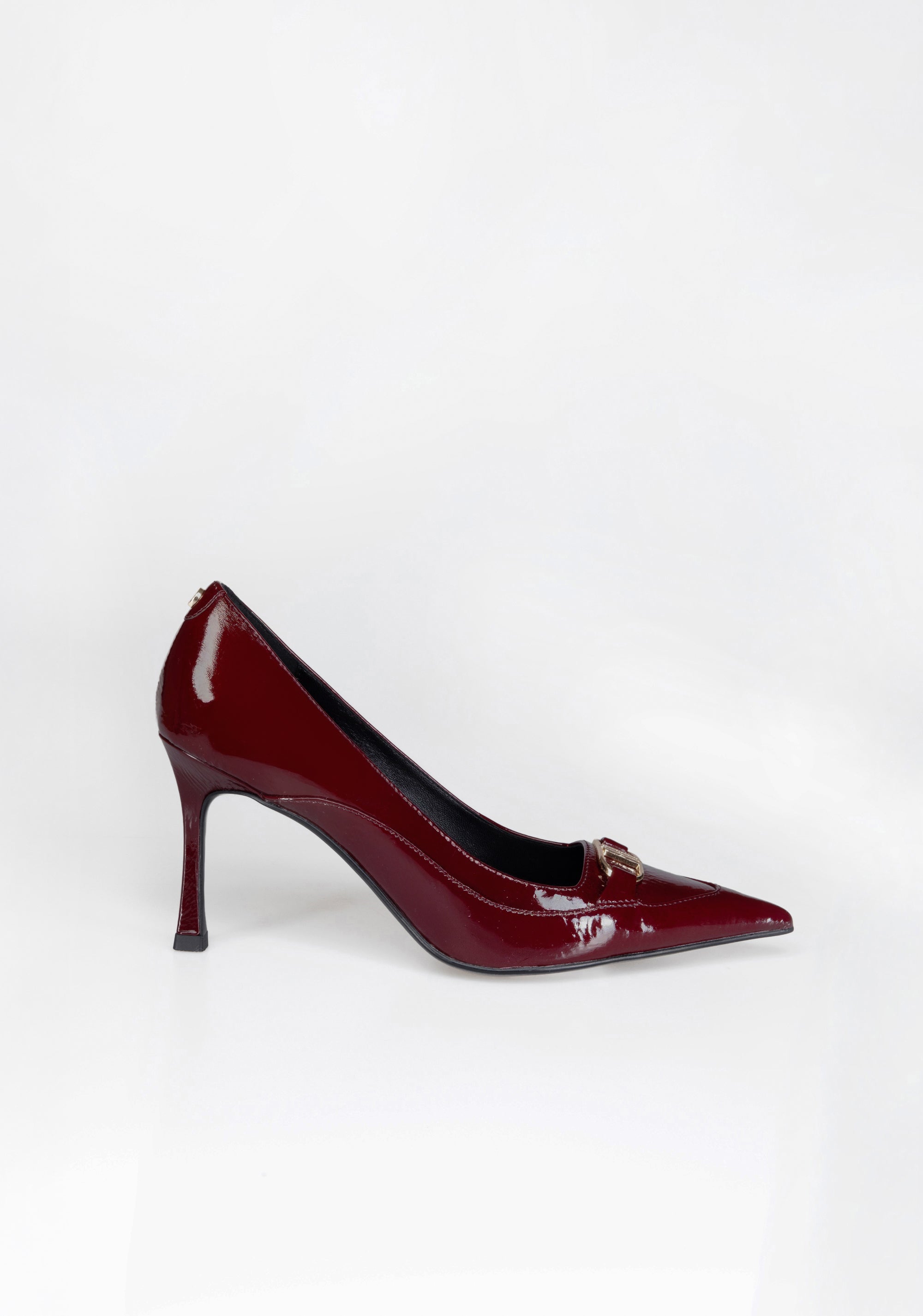 Pointed-Toe Patent Pumps with High Heel and Iconic Buckle Fracomina F825WS2002L42001-H75_3_591e43cd-f20c-47e2-a6c0-ae93896c6088