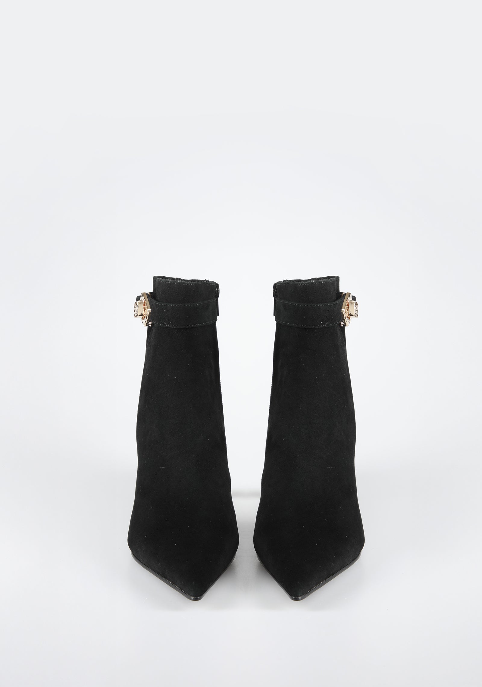 Elegant Suede Ankle Boots with Jewel Buckle Fracomina F825WS5001L42101-053_2_9afca3ed-4b08-4112-98e4-728935a274f1