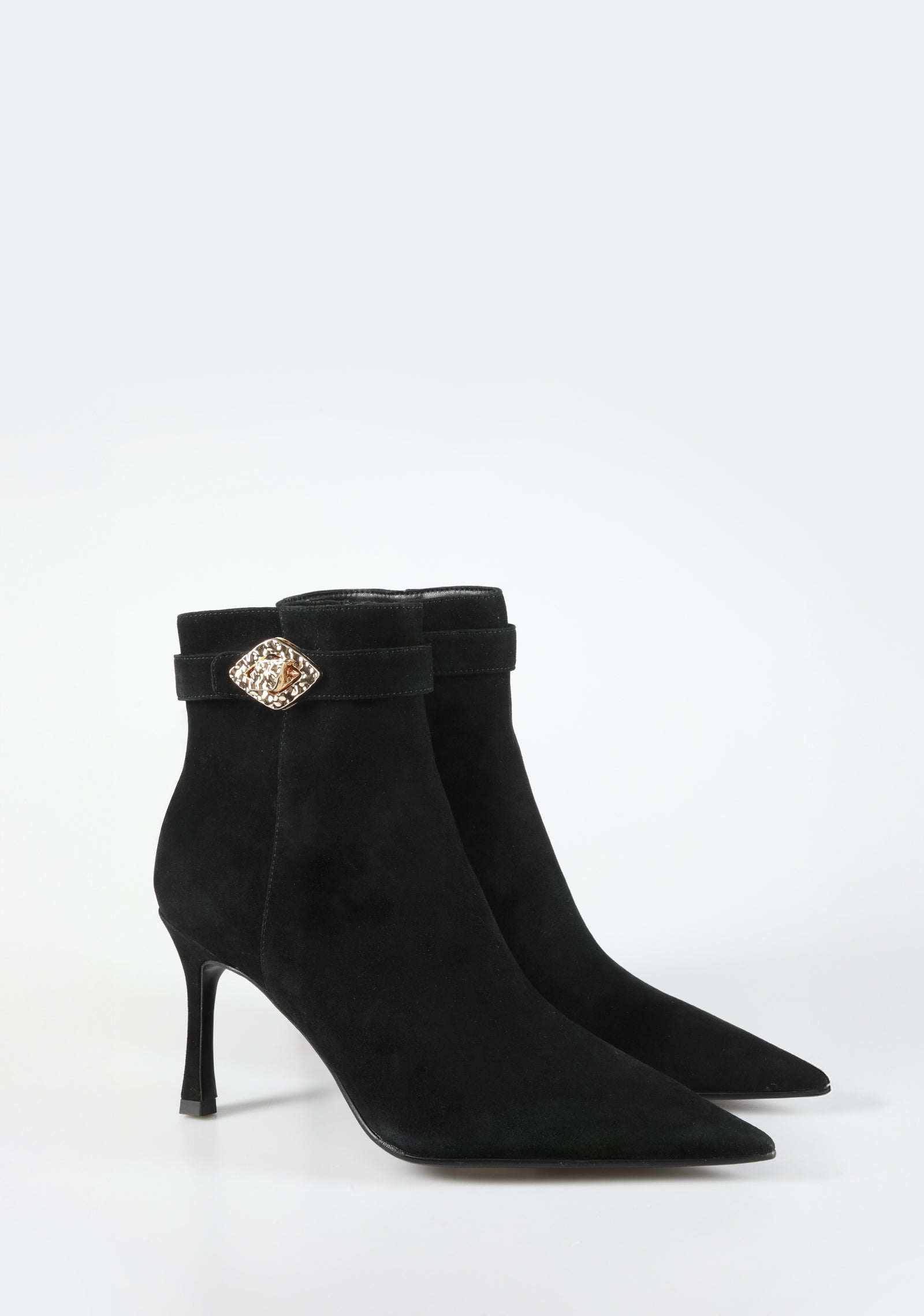 Elegant Suede Ankle Boots with Jewel Buckle Fracomina F825WS5001L42101-053_3_f219bf62-9eee-45b9-bf5e-9fd8c7139d32