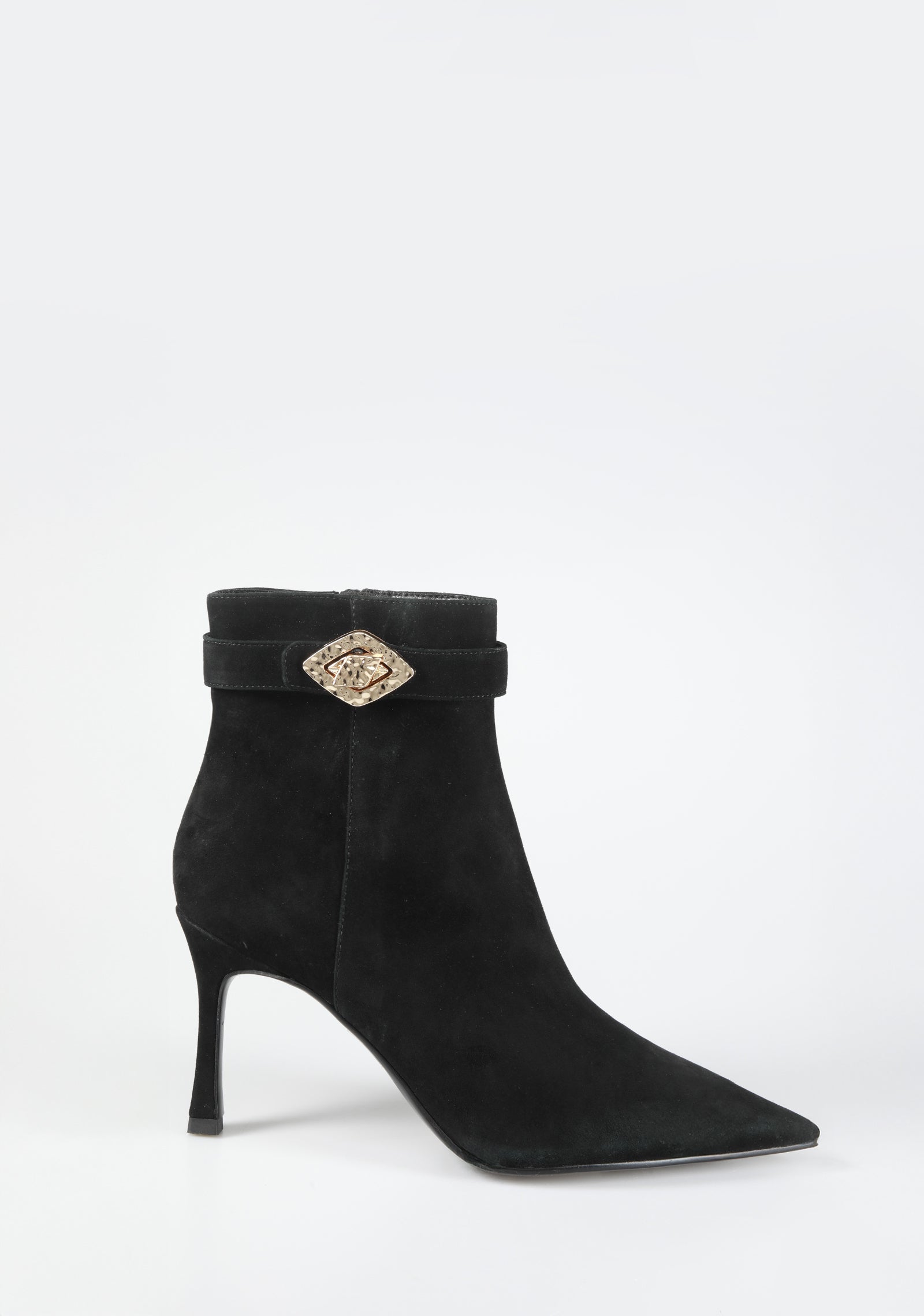 Elegant Suede Ankle Boots with Jewel Buckle Fracomina F825WS5001L42101-053_ca43f831-f035-403b-9adc-39641dbc5464