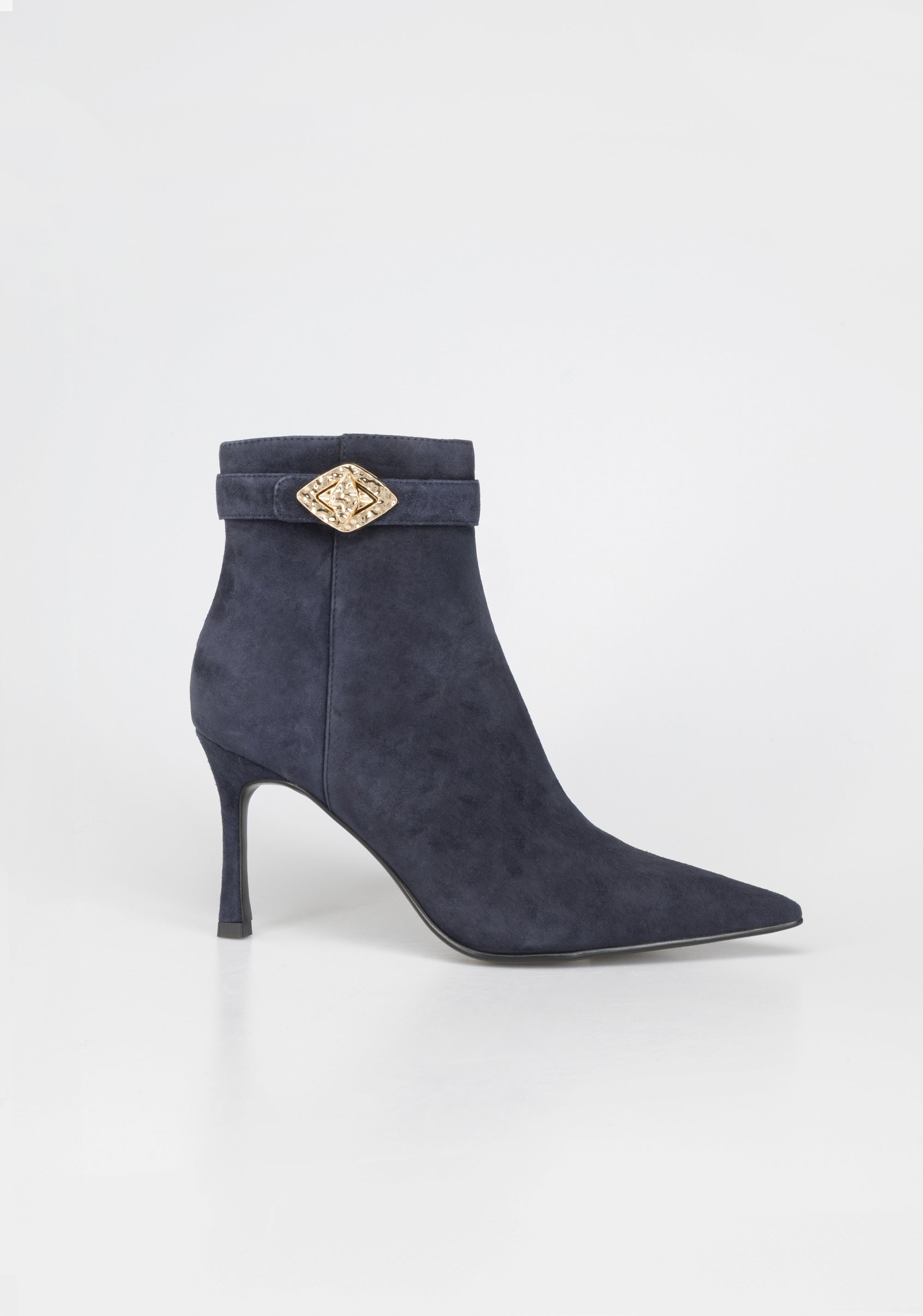 Elegant Suede Ankle Boots with Jewel Buckle Fracomina F825WS5001L42101-064_3_a99db75d-8b82-4951-938b-721ab568c0bd