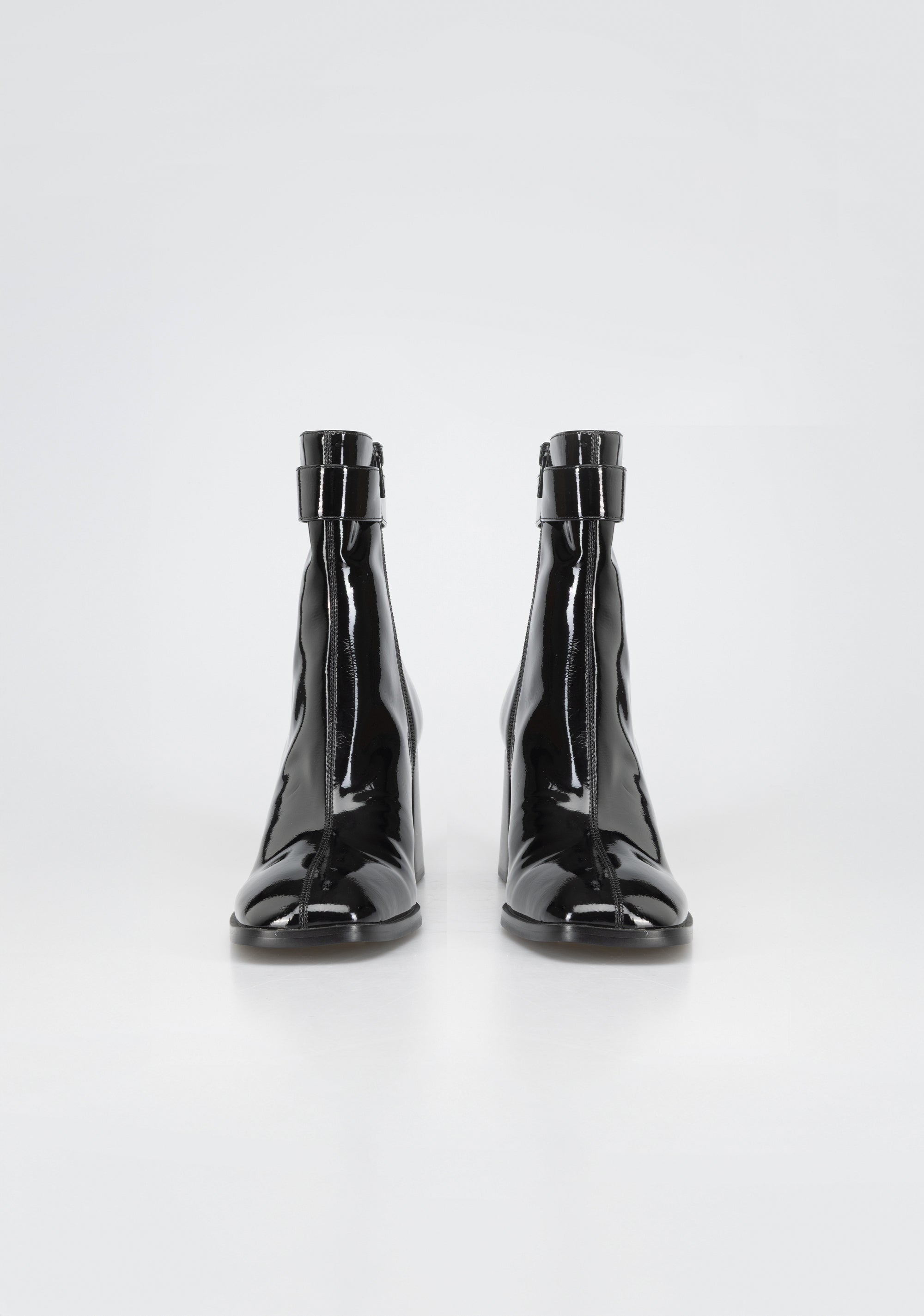 Glamorous Patent Leather Ankle Boots with Block Heel and Gold Detail Fracomina F825WS5003P44501-053_5edce92c-3fce-4324-a491-f85956ce6cb6