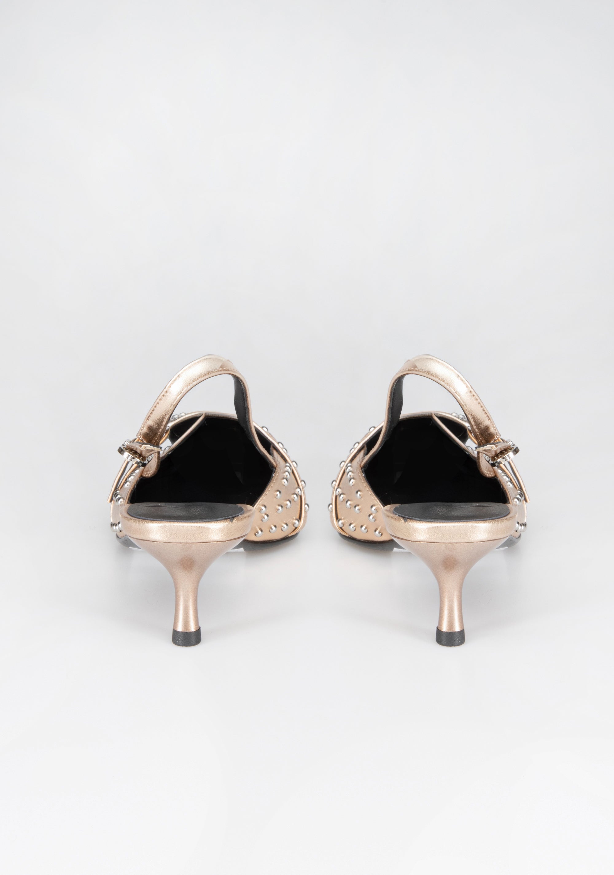 Pointed-Toe Slingbacks with Metallic Studs and Kitten Heel Fracomina F825WS9001P411L9-150_4_b06b373f-813f-4d92-a0a7-345cbe0d3e6d