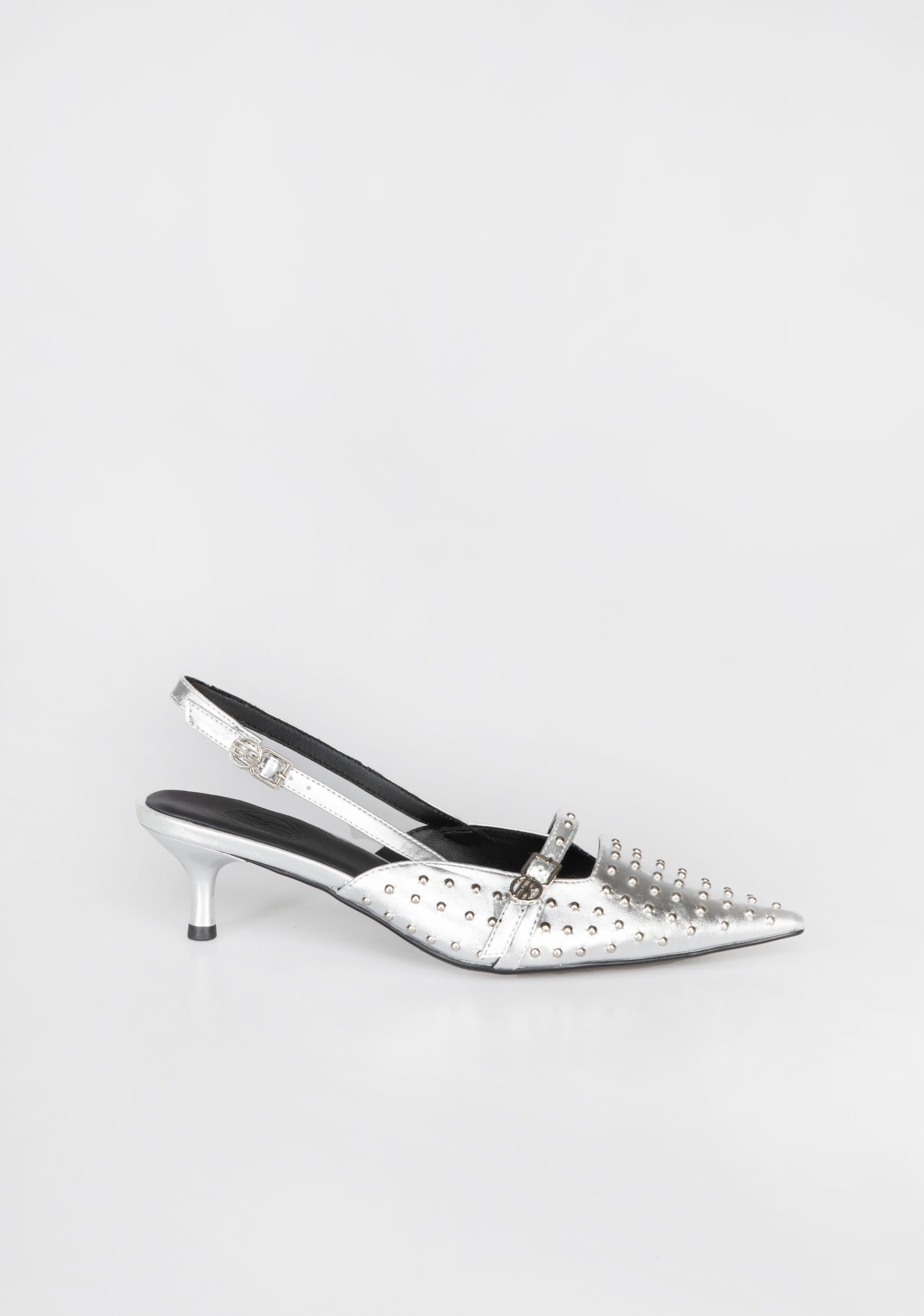 Pointed-Toe Slingbacks with Metallic Studs and Kitten Heel Fracomina F825WS9001P411L9-389_3_fd2897b8-a5db-4034-99d6-50145fe0e838