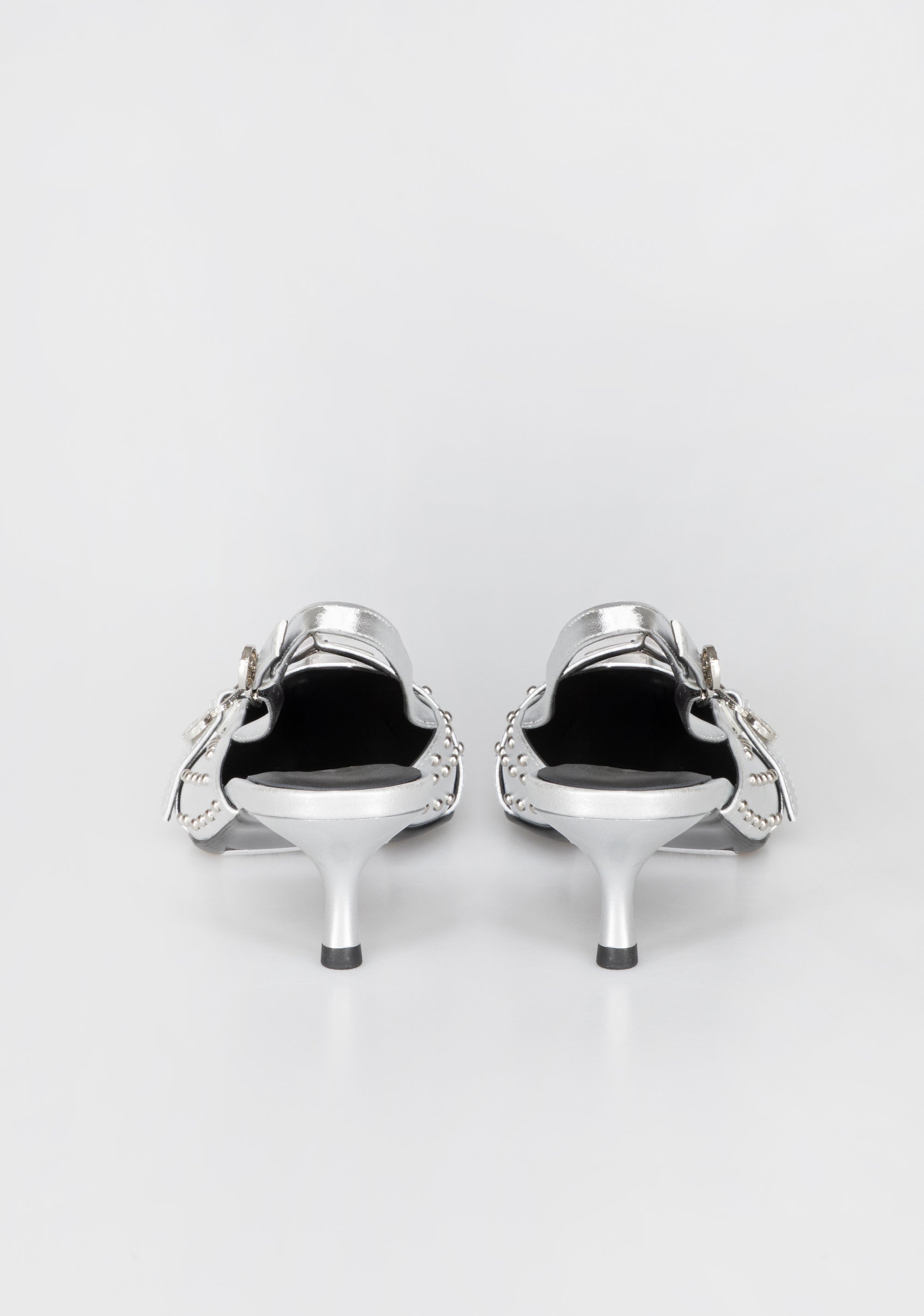 Pointed-Toe Slingbacks with Metallic Studs and Kitten Heel Fracomina F825WS9001P411L9-389_4_daba15e2-647f-4d83-822b-664834b4e216