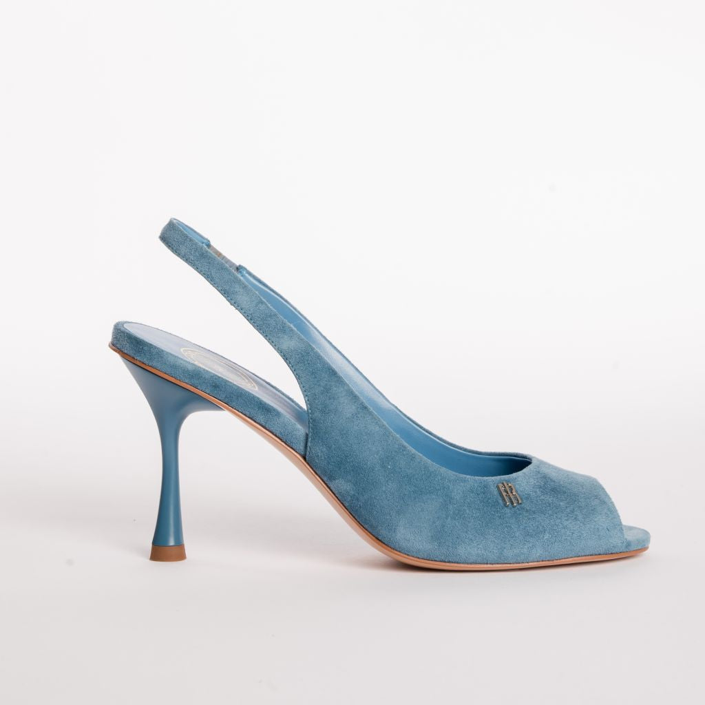 Open-Toe Suede-Finish Slingback Pumps with Stiletto Heel Fracomina F826SS2005L42101-132_2