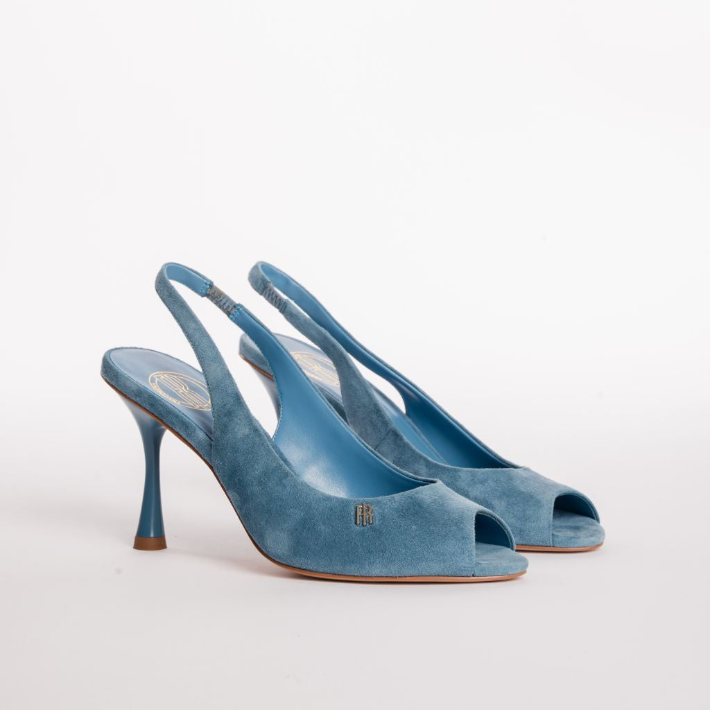 Open-Toe Suede-Finish Slingback Pumps with Stiletto Heel Fracomina F826SS2005L42101-132_3