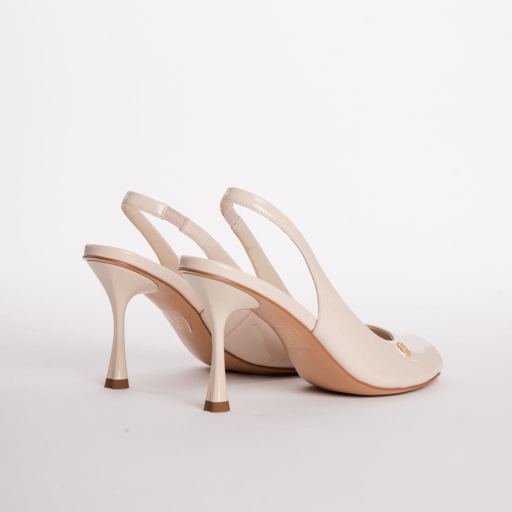 Open-Toe Patent Slingback Pumps with Stiletto Heel Fracomina F826SS2005P44501-M52_5