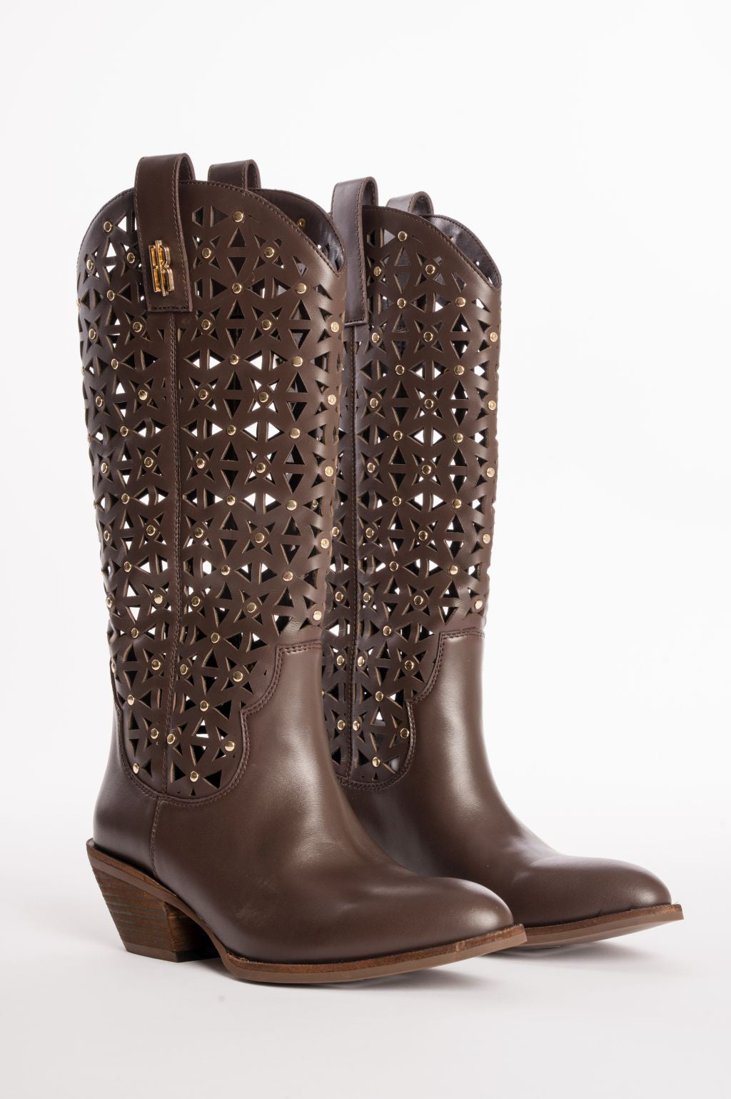 Laser-Cut Western Boots with Studded Details Fracomina F826SS5001L40101-326_3