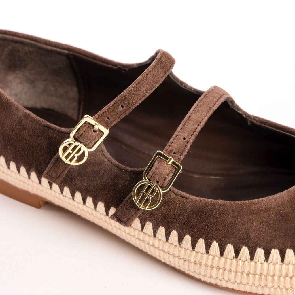 Double-Buckle Mary Jane Flats with Rope Detail Fracomina F826SS7001L42101-326_4