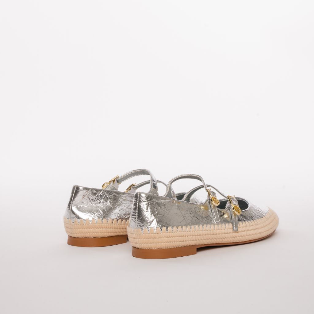 Double-Buckle Mary Jane Flats with Rope Detail Fracomina F826SS7001P411L9-389_5