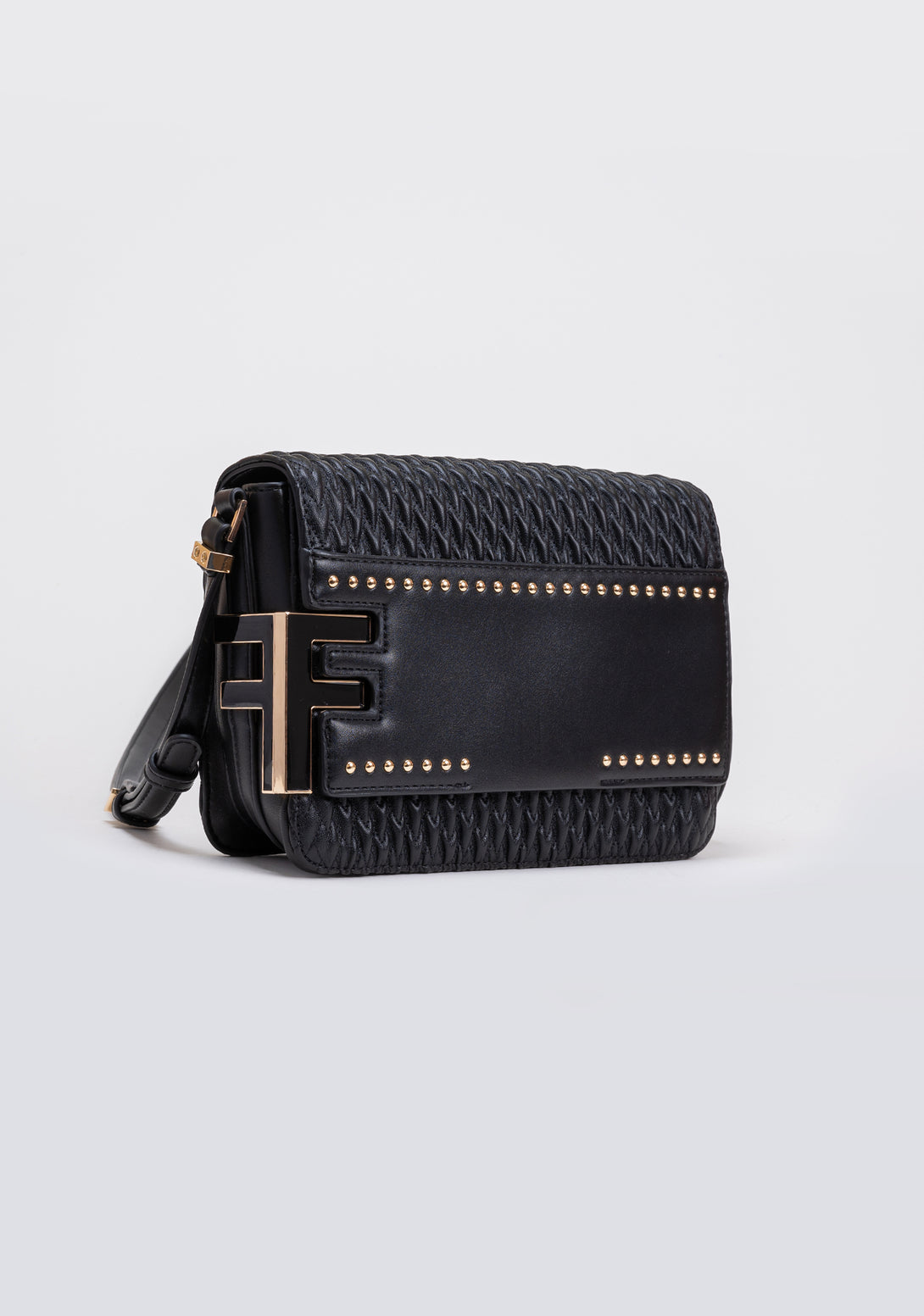 Bella bag made in embossed eco leather with studs