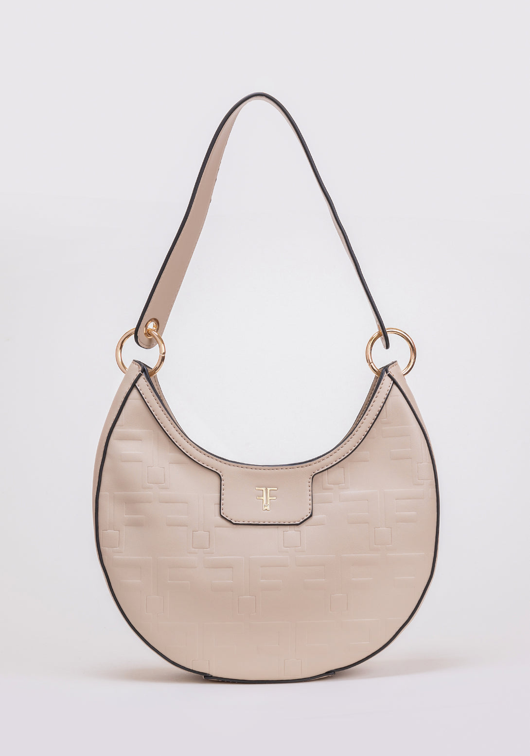 Hobo bag made in eco leather with logo Fracomina FA000B3005P411T0-R34-2