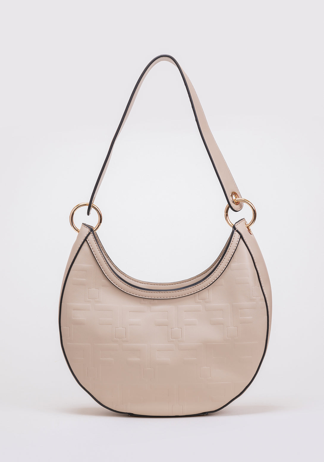 Hobo bag made in eco leather with logo Fracomina FA000B3005P411T0-R34-4