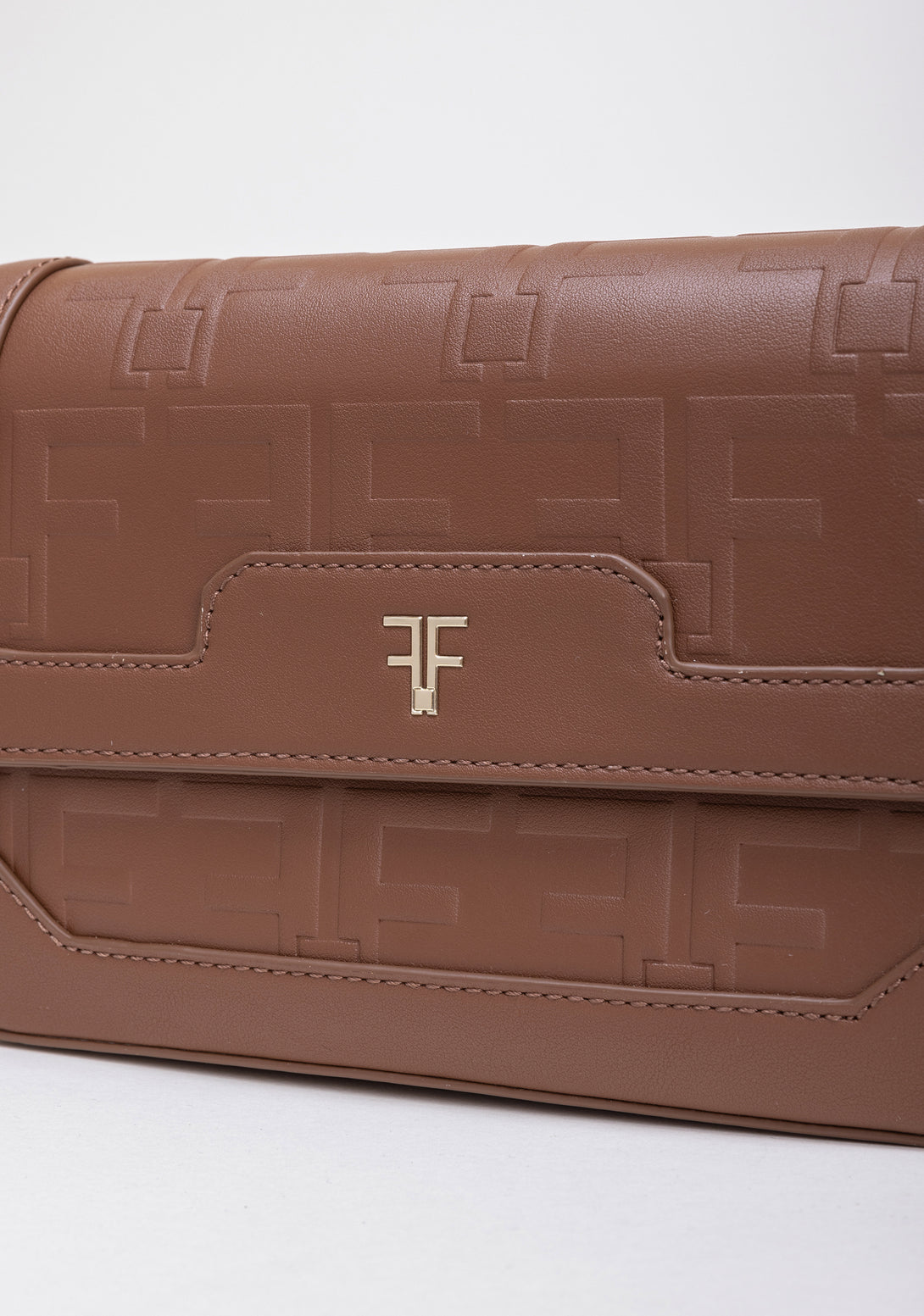 Baguette bag made in eco leather with logo Fracomina FA22WB3006P41101-H59-1