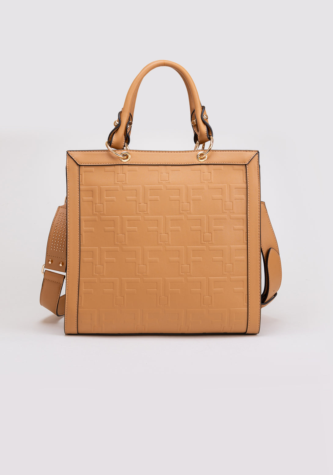 Tote bag made in eco leather with logo Fracomina FA23SB3007P411N4-B53-3