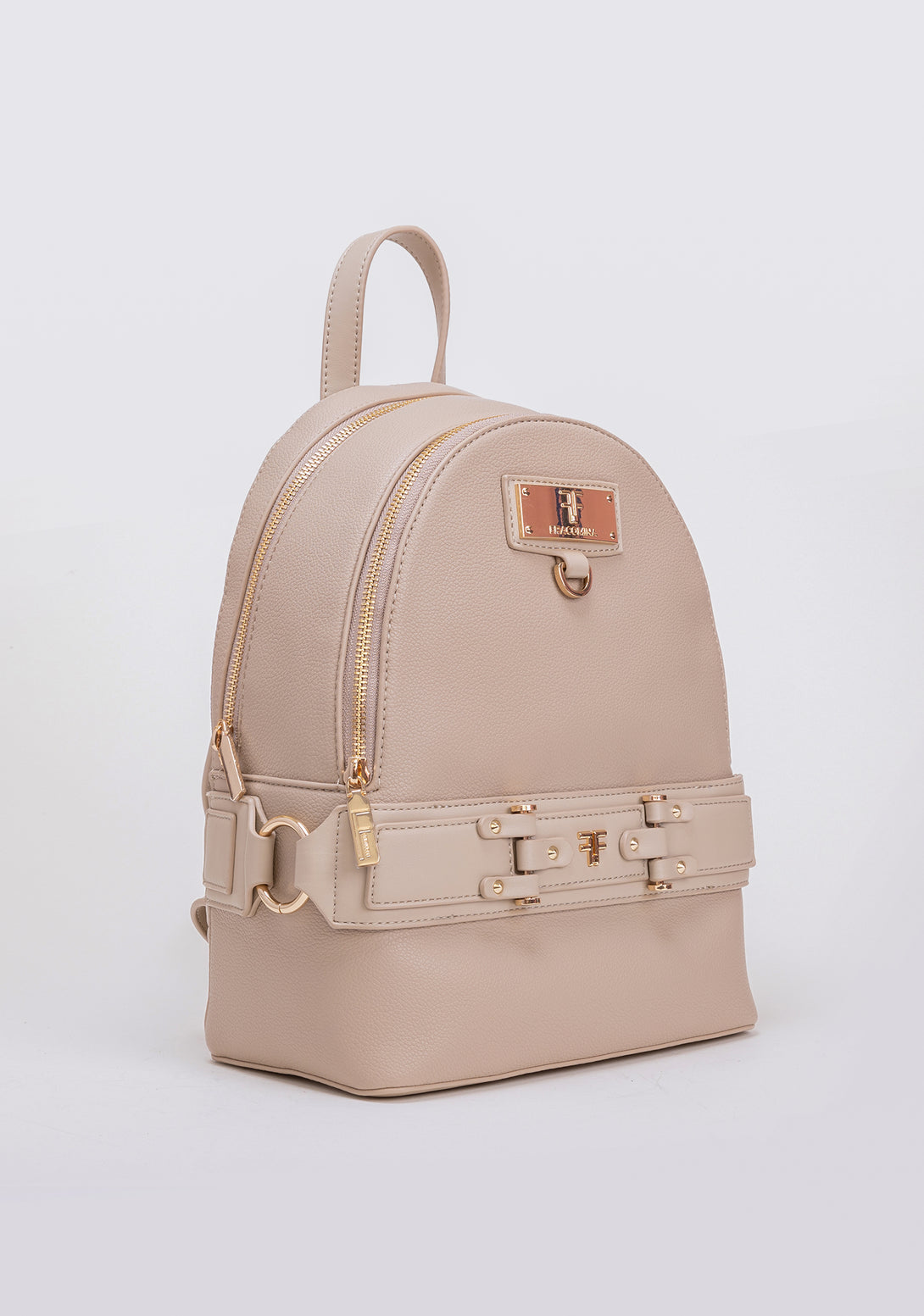 Backpack made in eco leather with metallic details Fracomina FA23WB2002P434Y4-R34-2