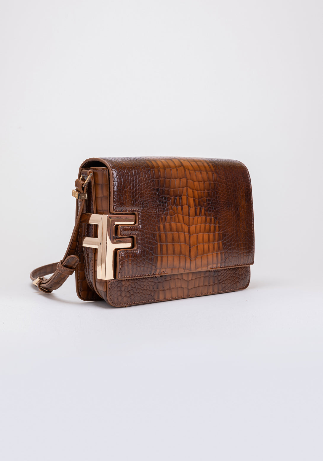 Bella bag Baguette bag made in croco eco leather Fracomina FA23WB3003P430T5-091-3