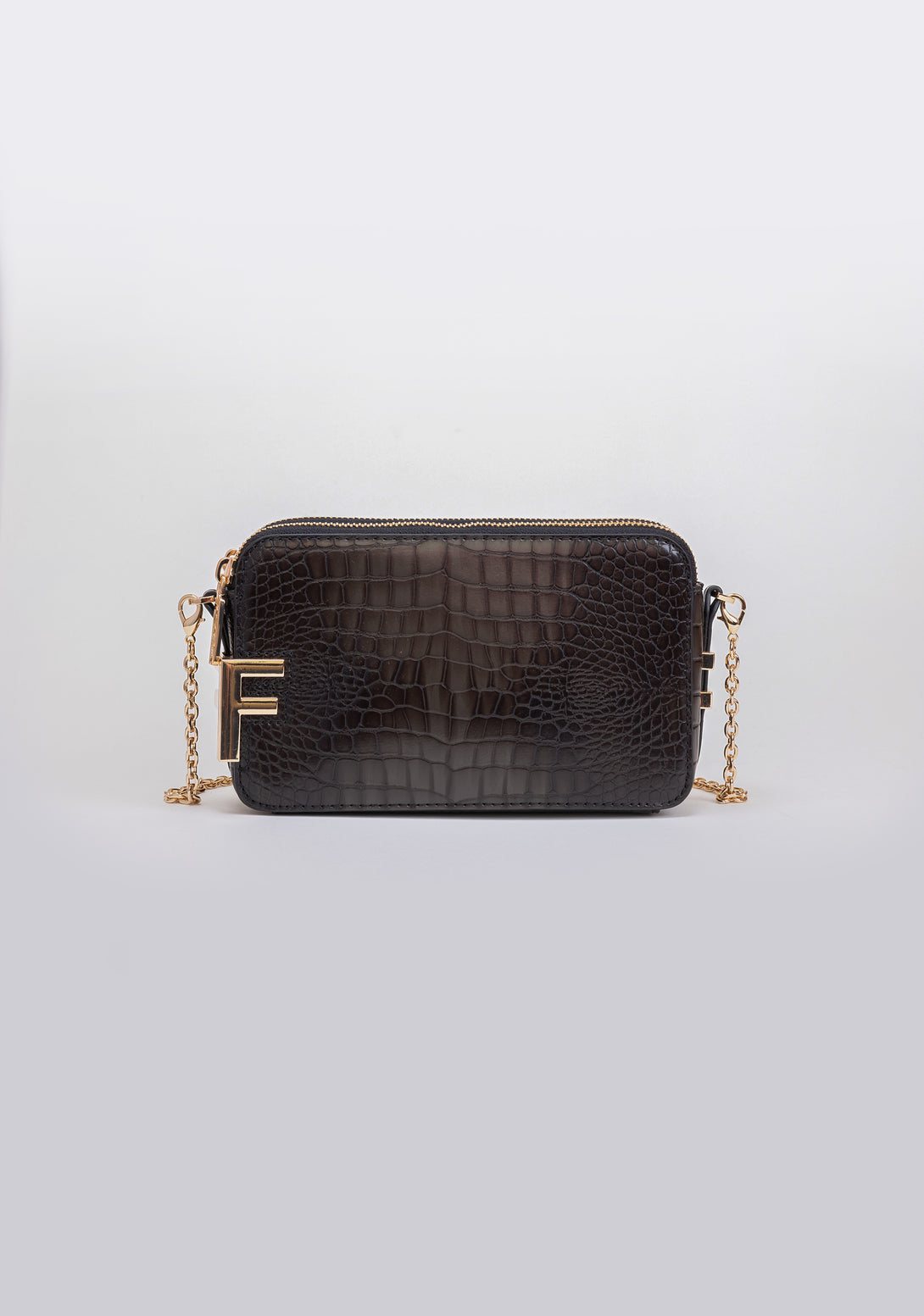 Bella bag Pochette made in croco eco leather Fracomina FA23WB4002P430T6-R40-2