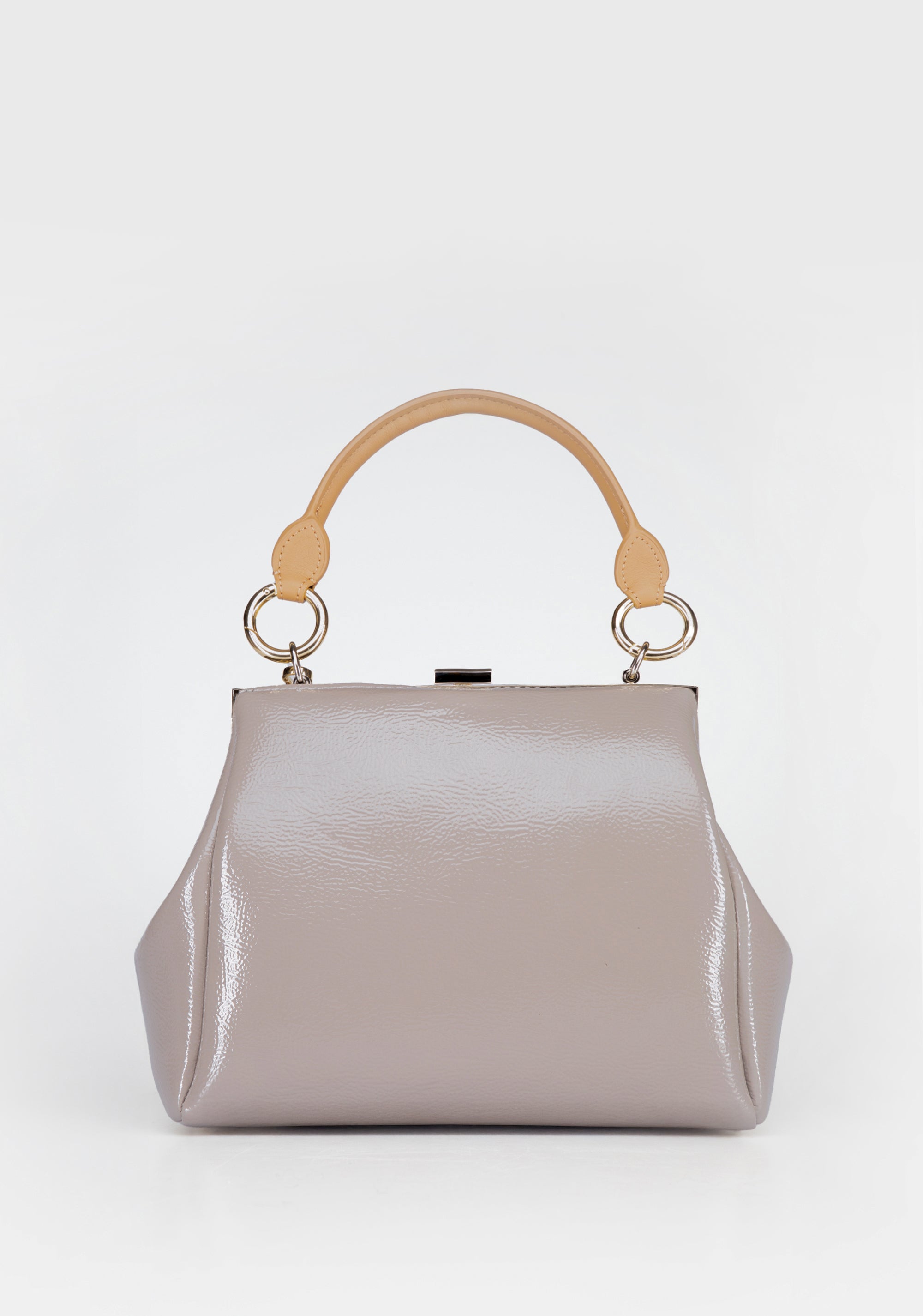 Elegant in Glossy Patent Leather with Clasp Closure and Keychain Detail Fracomina FB25WB1002P44601-T90_2_e3e5483f-e1b7-49ad-822f-75da85b791aa