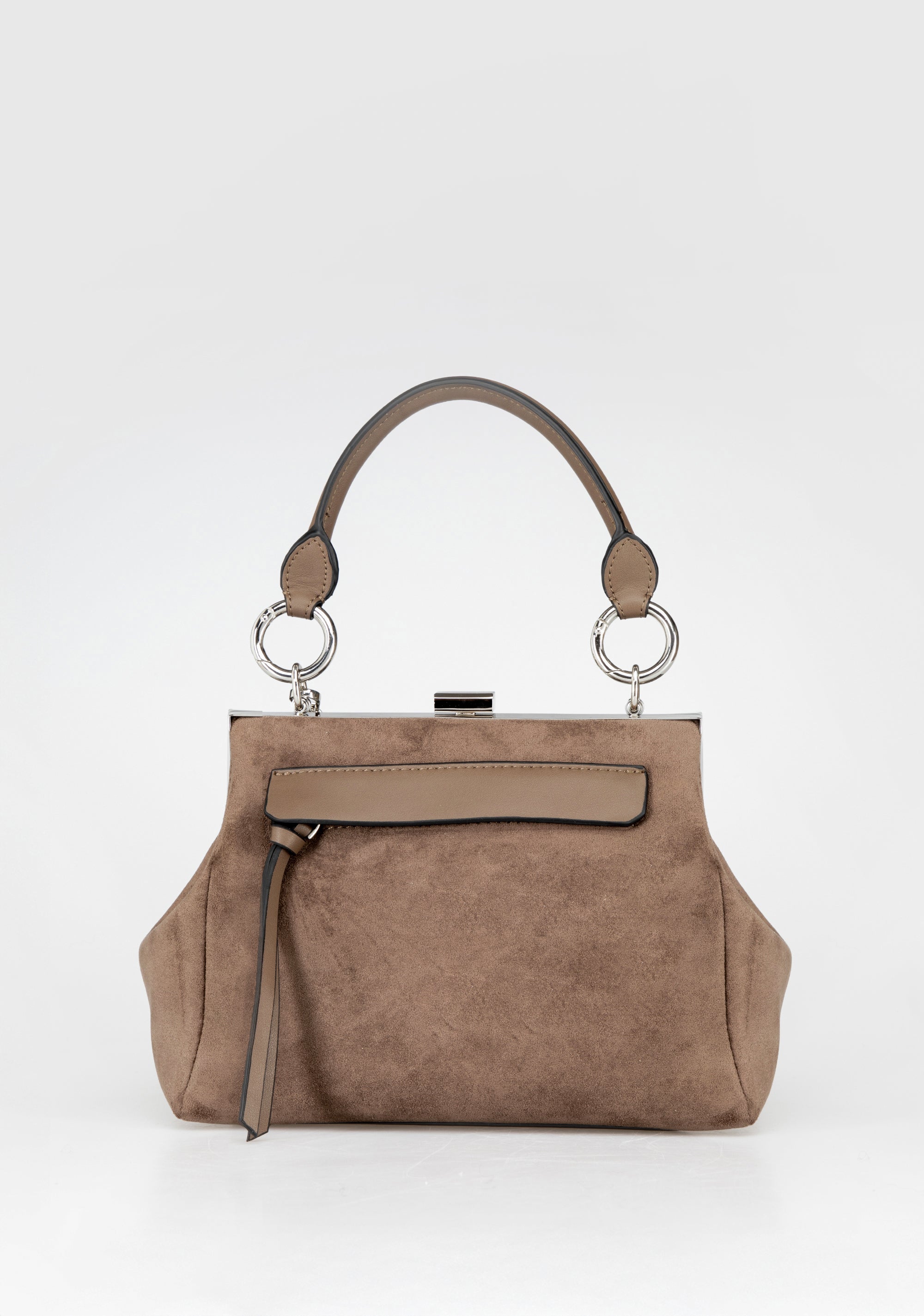 Elegant in Taupe Faux Suede with Studs and Charm Fracomina FB25WB1002P45401-G16_3_ea38822d-bc7f-4b8a-8fa0-fab317dc7c1e
