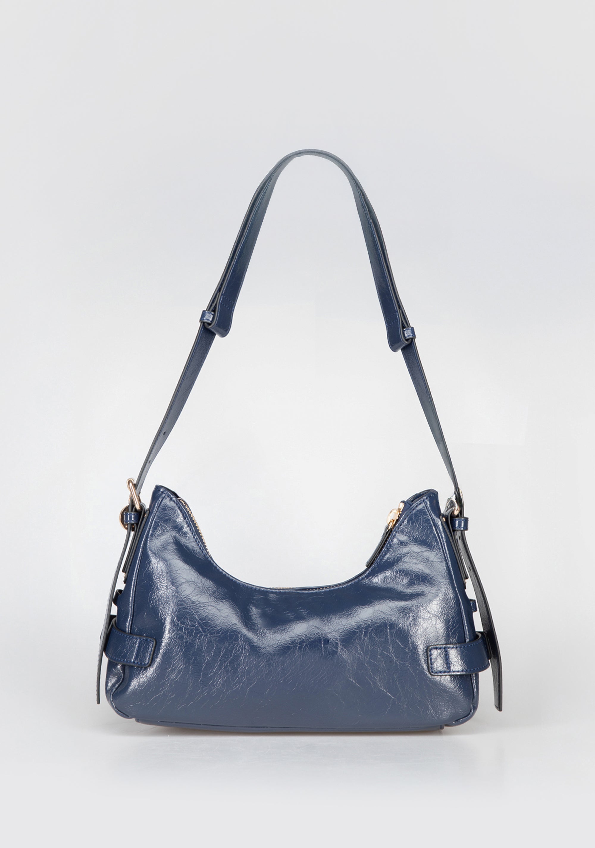 Shoulder Bag with Gold Studs and Buckles Fracomina FB25WB3003P43101-064_3_b9721848-73d2-4bda-85a2-2a68bb415229