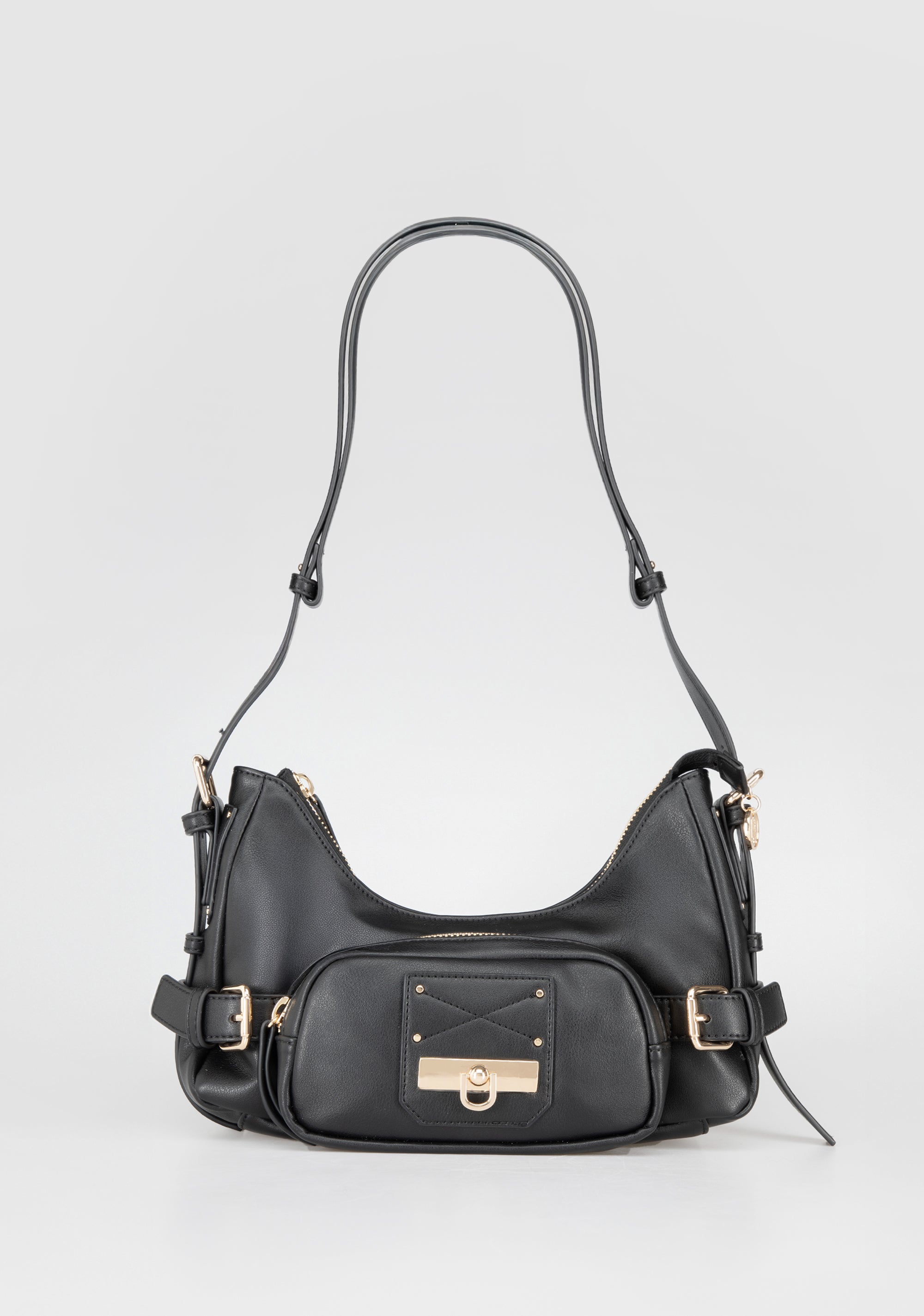 Shoulder Bag with Gold Studs and Buckles Fracomina FB25WB3003P44101-053_10a241ff-5f5b-4858-aa00-054cb3652439