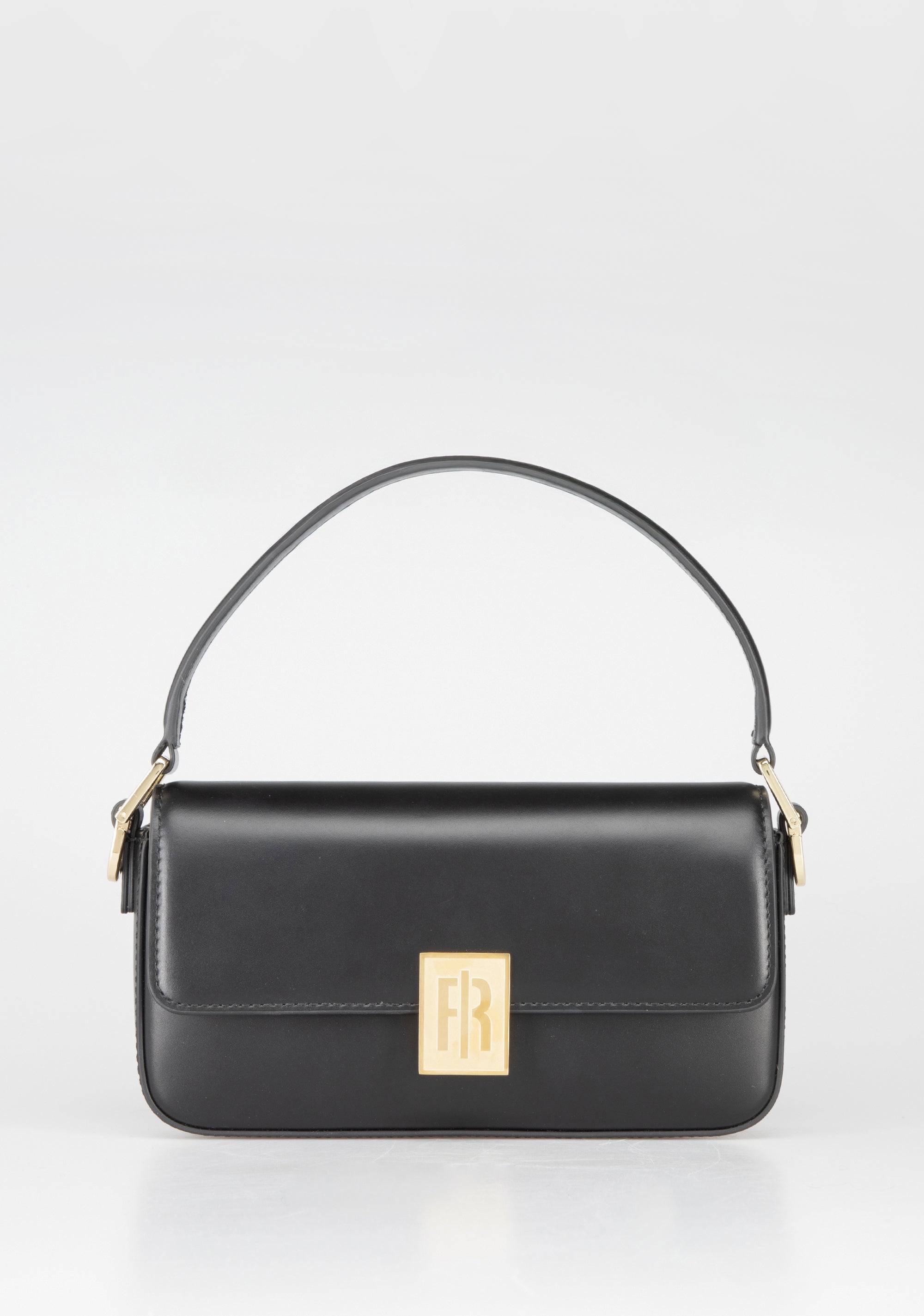 Rectangular Shoulder Bag with Gold FR Logo Fracomina FB25WB4002L41601-053_1_fdf0ec40-ac78-4d3f-8abc-e772f1804d90