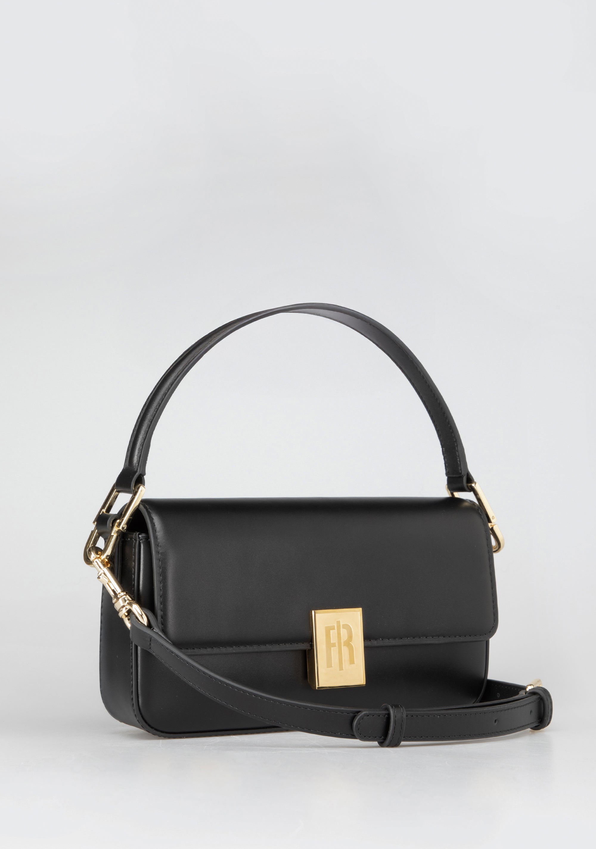 Rectangular Shoulder Bag with Gold FR Logo Fracomina FB25WB4002L41601-053_2_64bb0b16-3d13-4818-8257-0f21e441b134