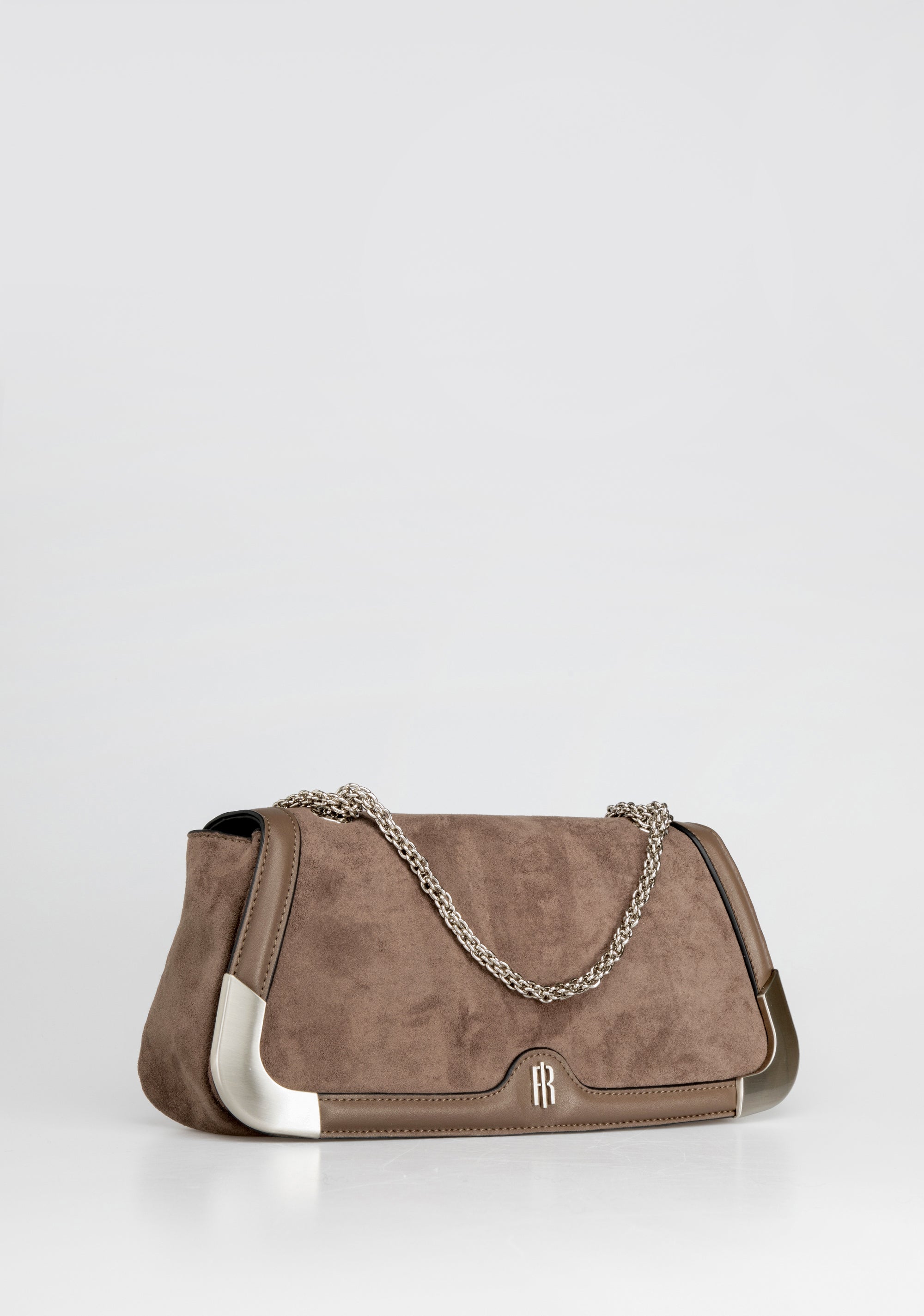 Minimal Clutch / Crossbody Bag with Gold FR Logo Fracomina FB25WB6001P45401-G16_2_63cae4d3-4bb4-4992-8625-e4f24cfeee57