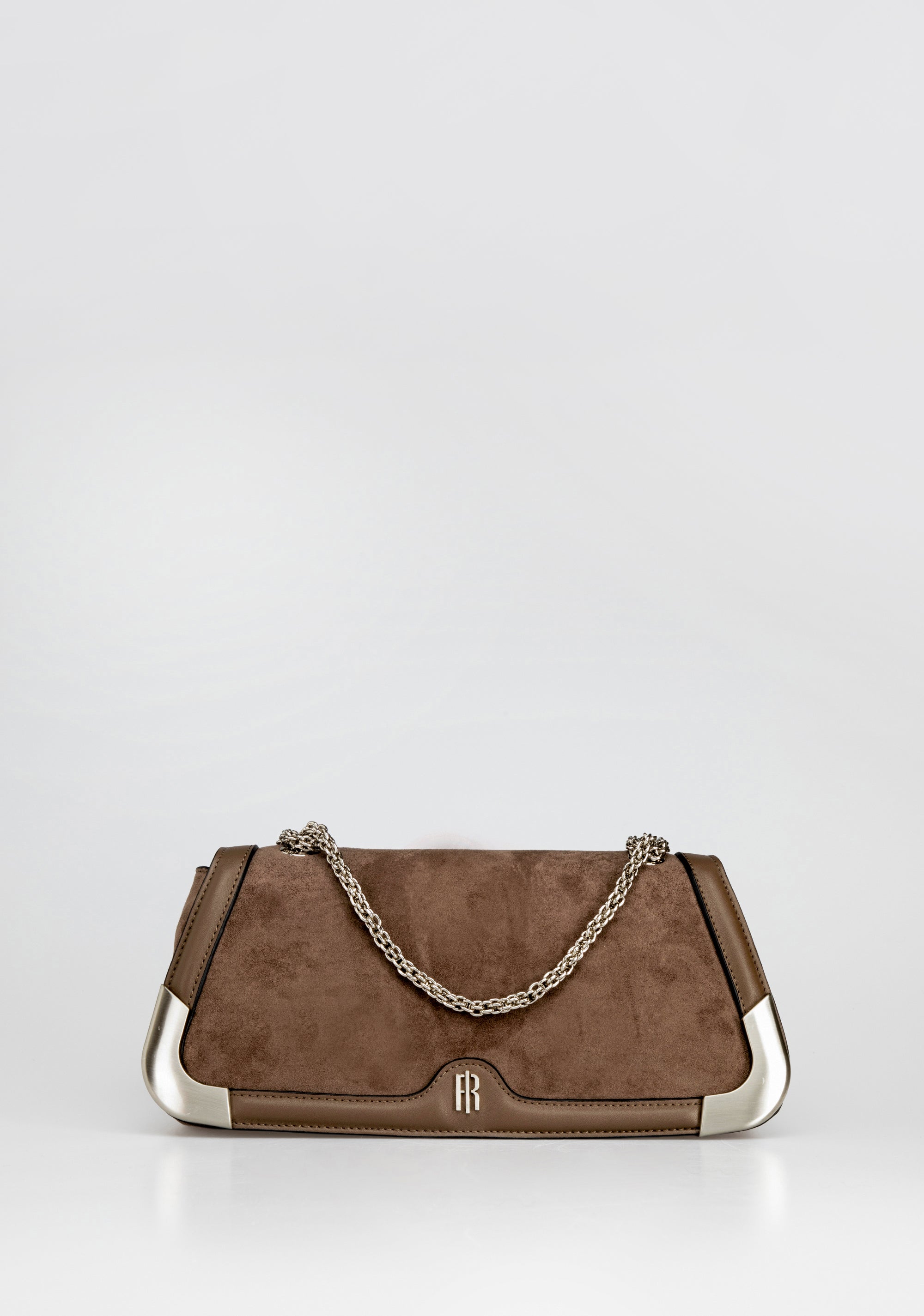 Minimal Clutch / Crossbody Bag with Gold FR Logo Fracomina FB25WB6001P45401-G16_c64c9891-c285-4756-b7d8-667741ece5f2