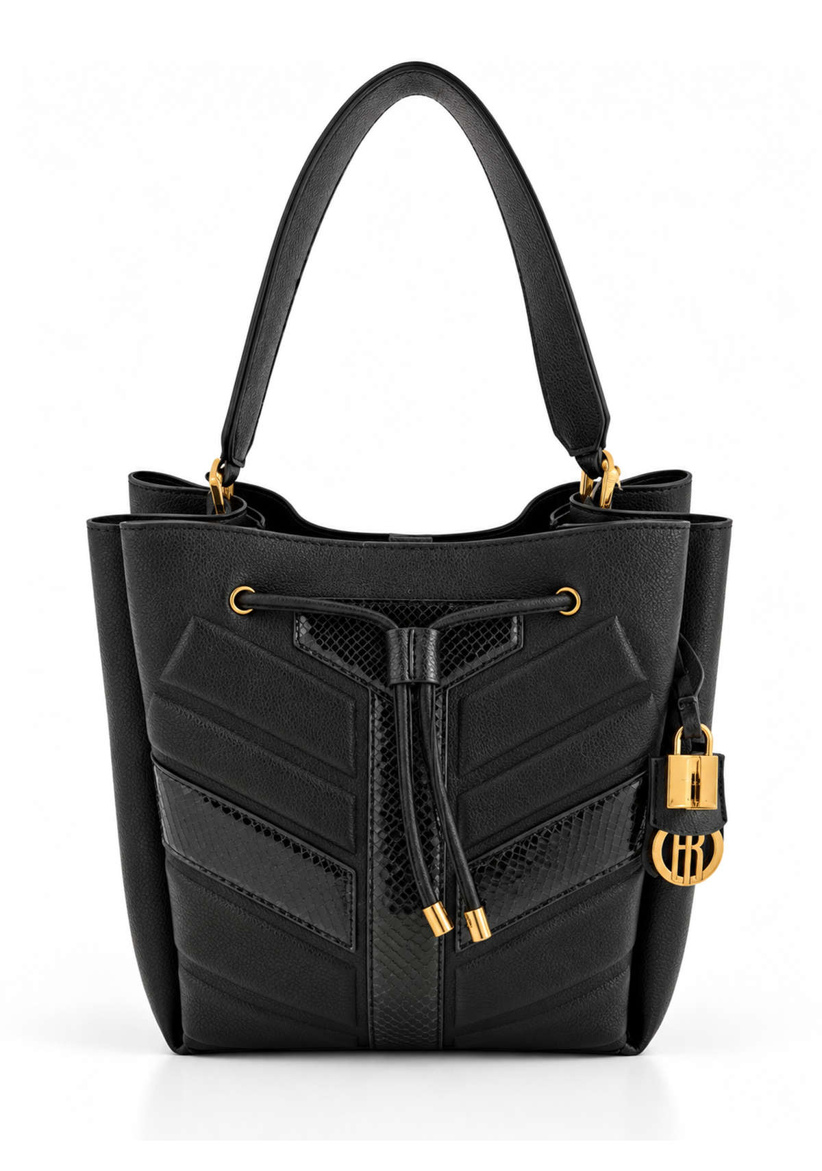 Bucket bag made in fake leather with marquetry FB26WB9001P411W8 FRACOMINA