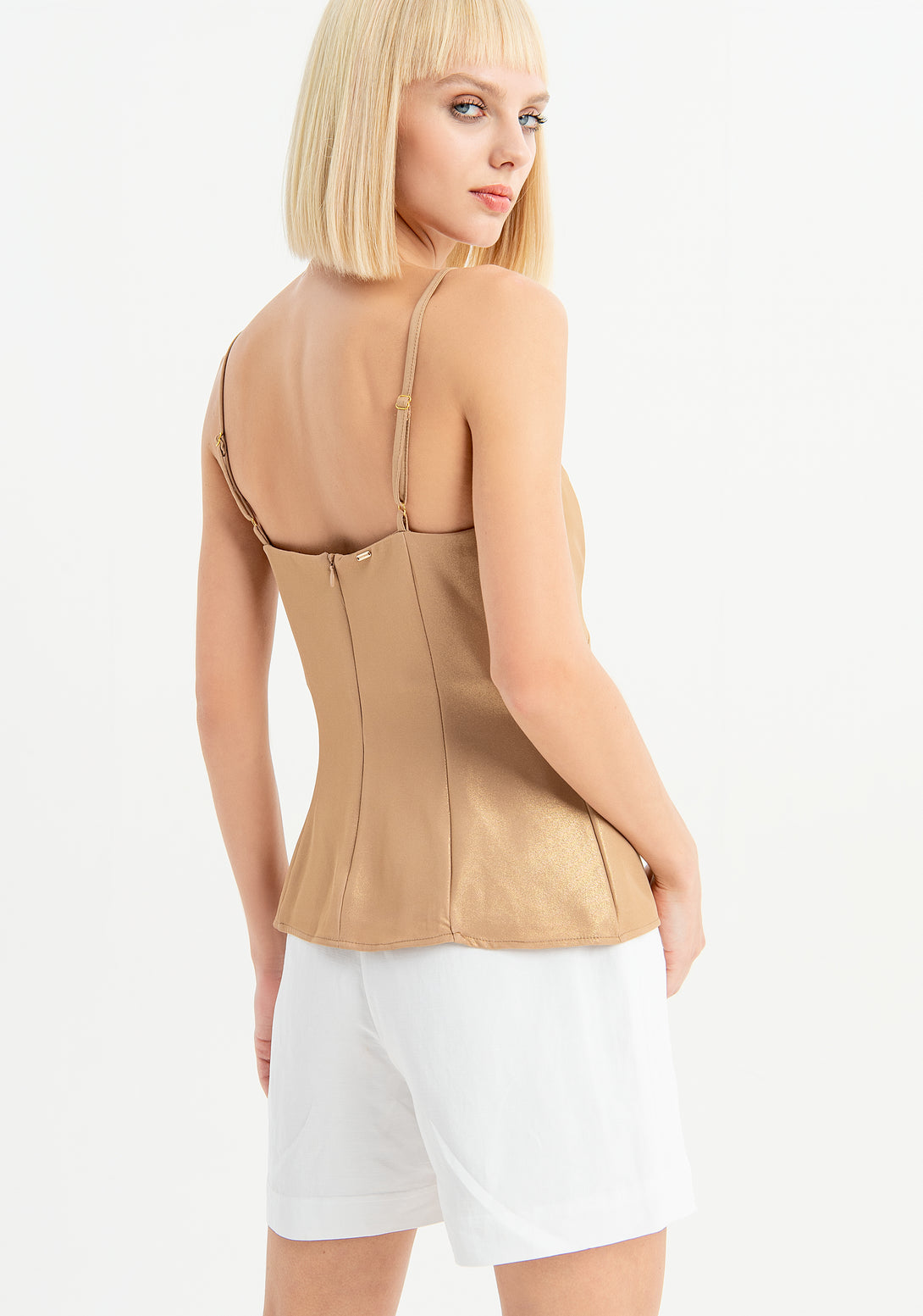 Strapless top with pinces